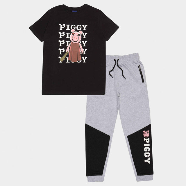 Roblox Piggy Grey T-Shirt And Joggers Set