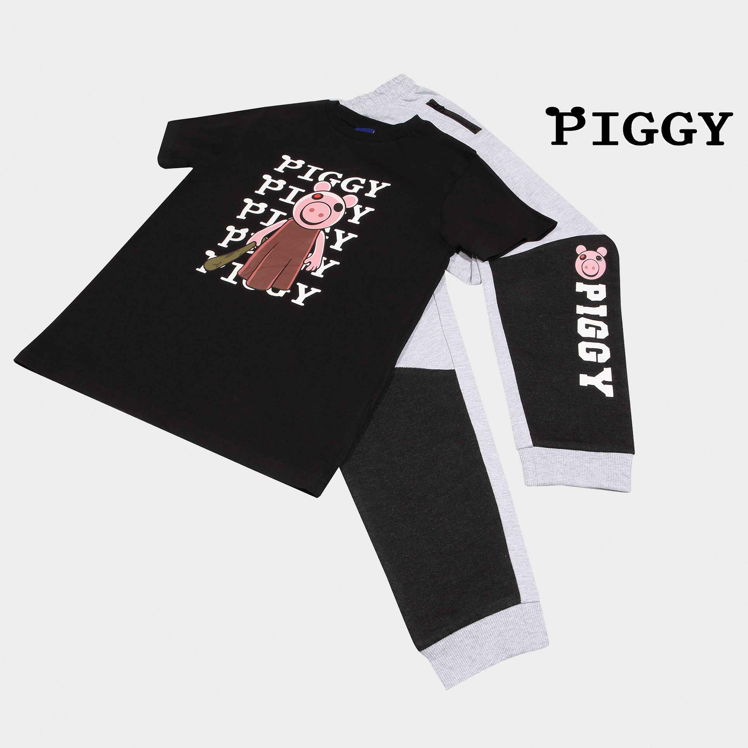 Roblox Piggy Grey T-Shirt And Joggers Set