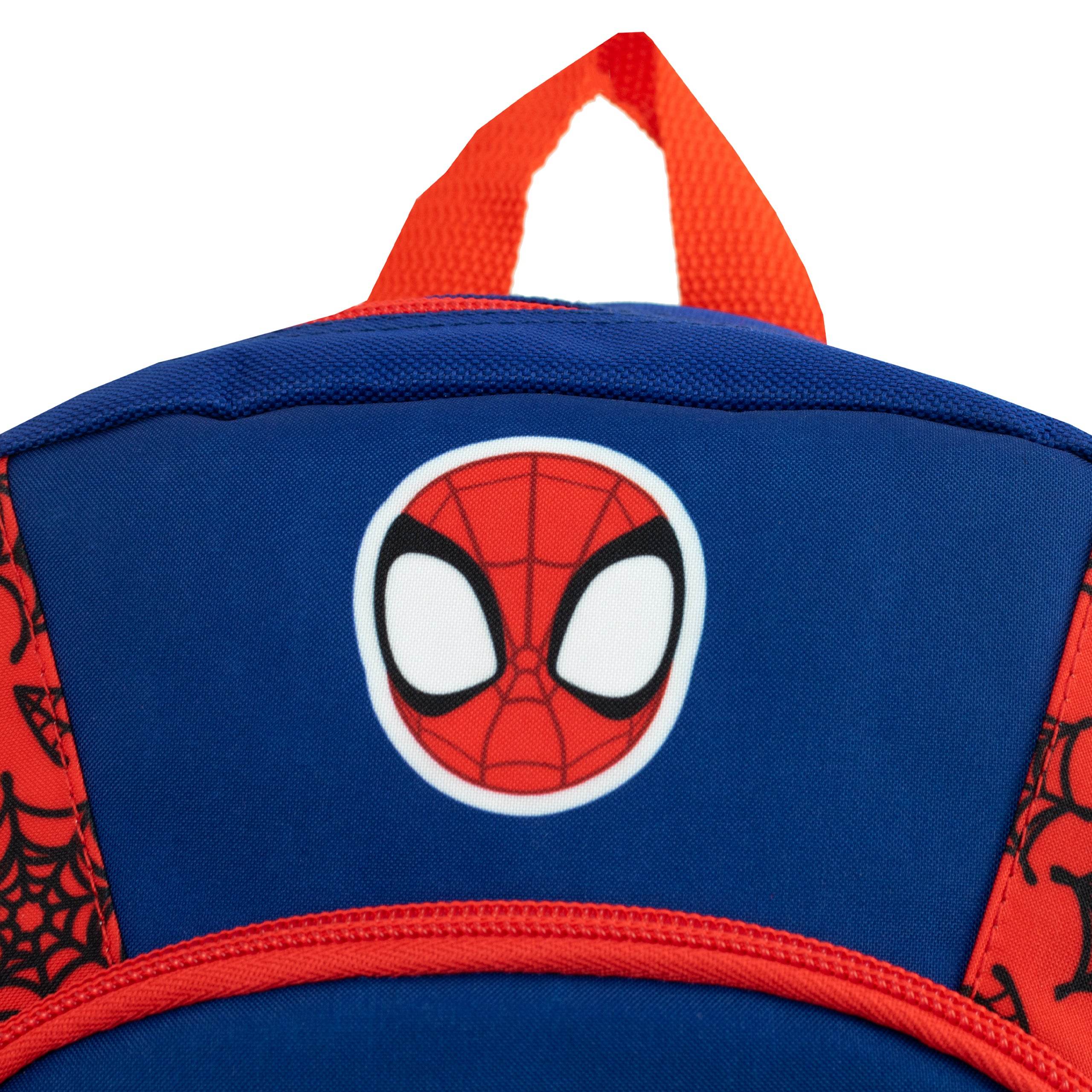 Set Zaino E Portapranzo Spidey 40 Cm - Con Bottiglia E Tatuaggi Temporanei, Zaino Scuola Marvel Per Bambini, Regalo Ufficiale