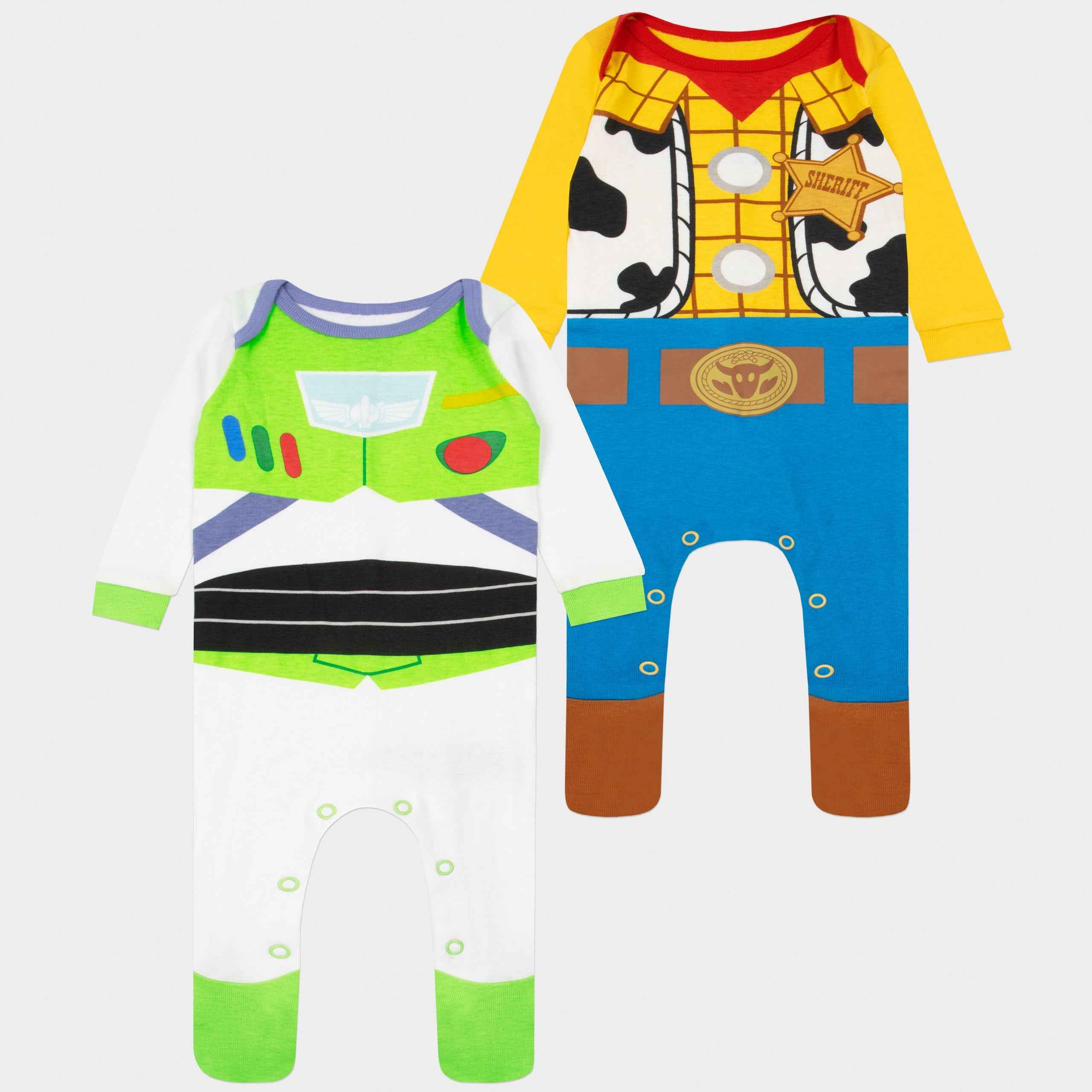 Babies Woody and Buzz 2 Pack Sleepsuit