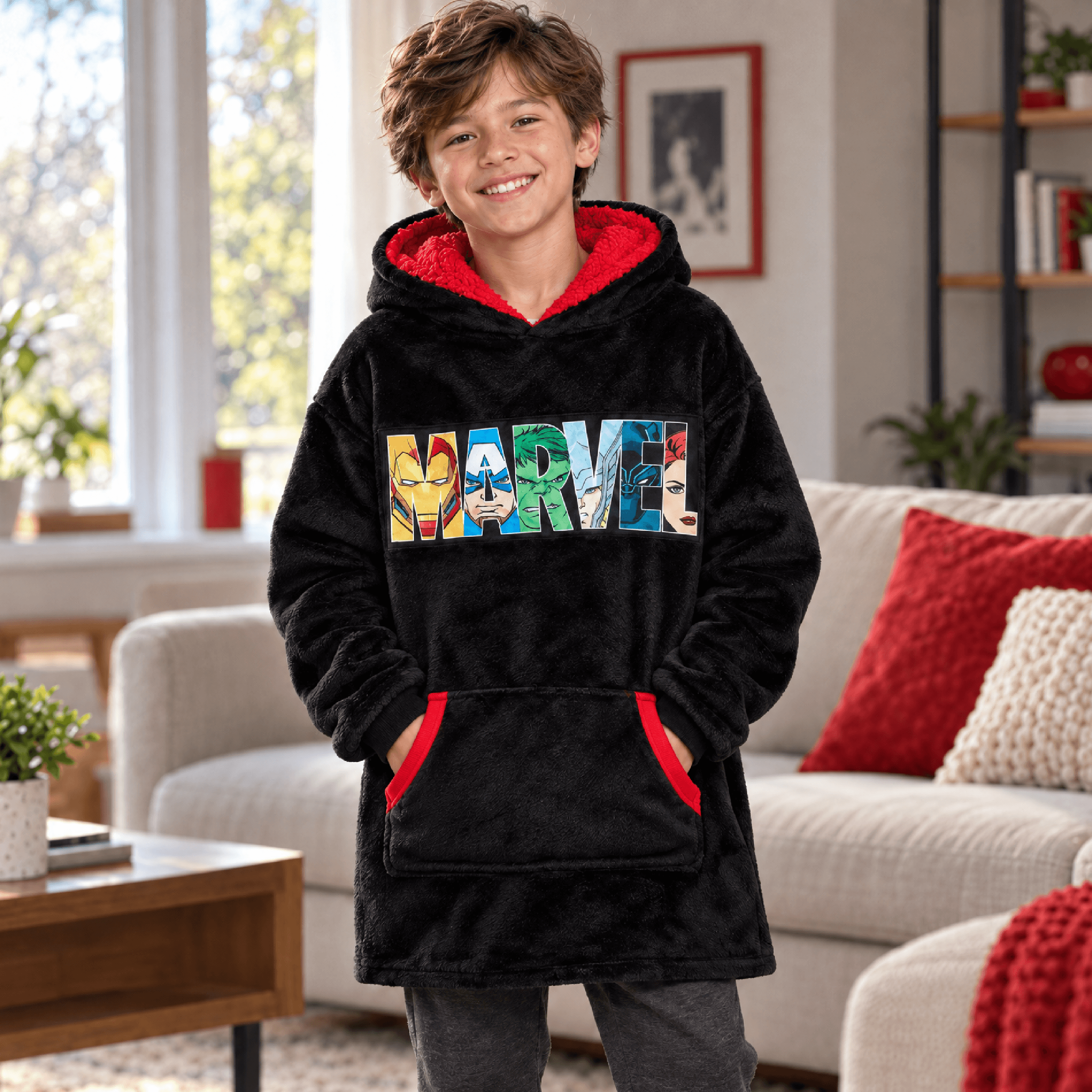 Kids Marvel Fleece Hoodie Blanket - One Size