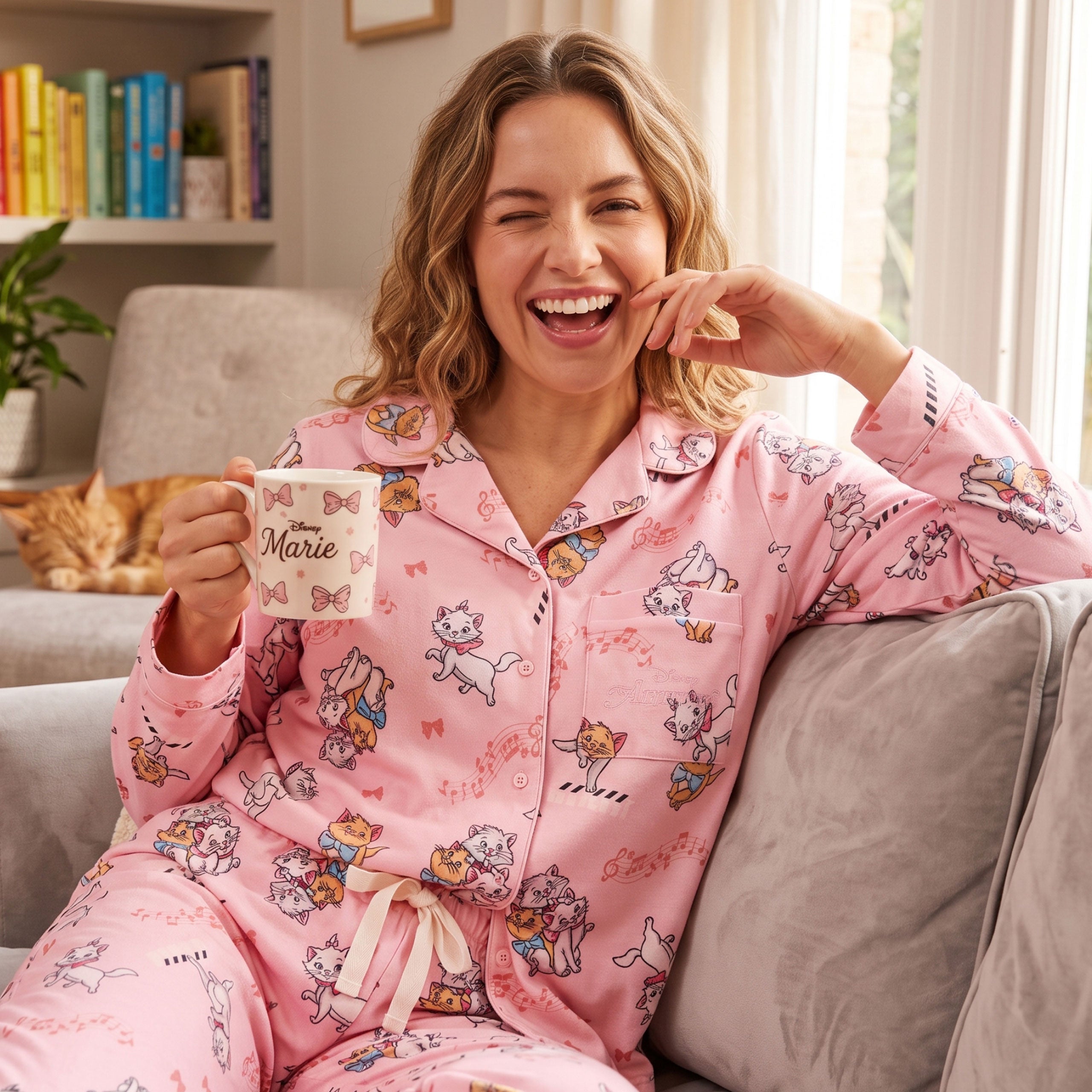 Disney The Aristocats Button Down Womens Pyjamas