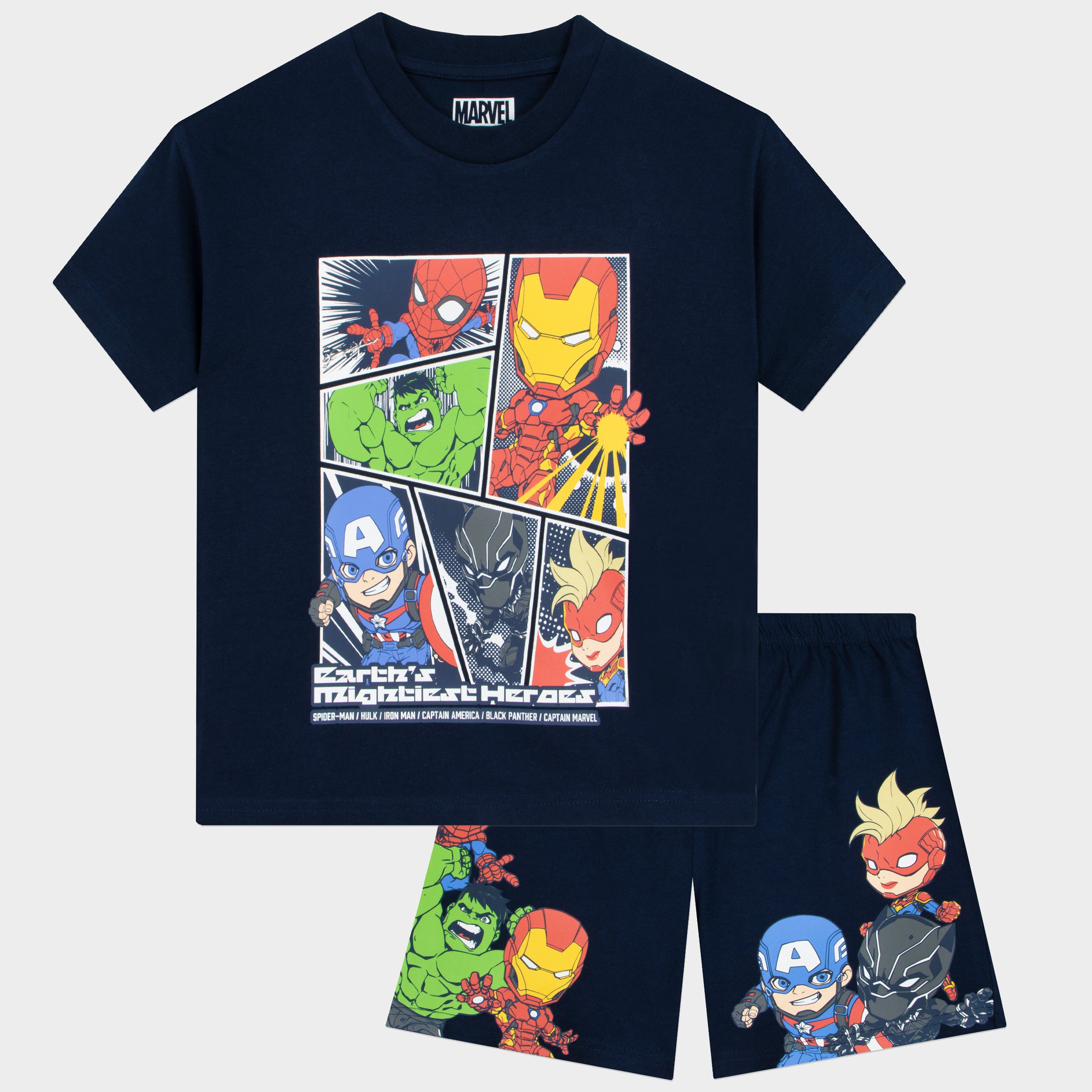 Marvel Avengers Hulk, Iron Man, Captain America And Spiderman Pyjamas