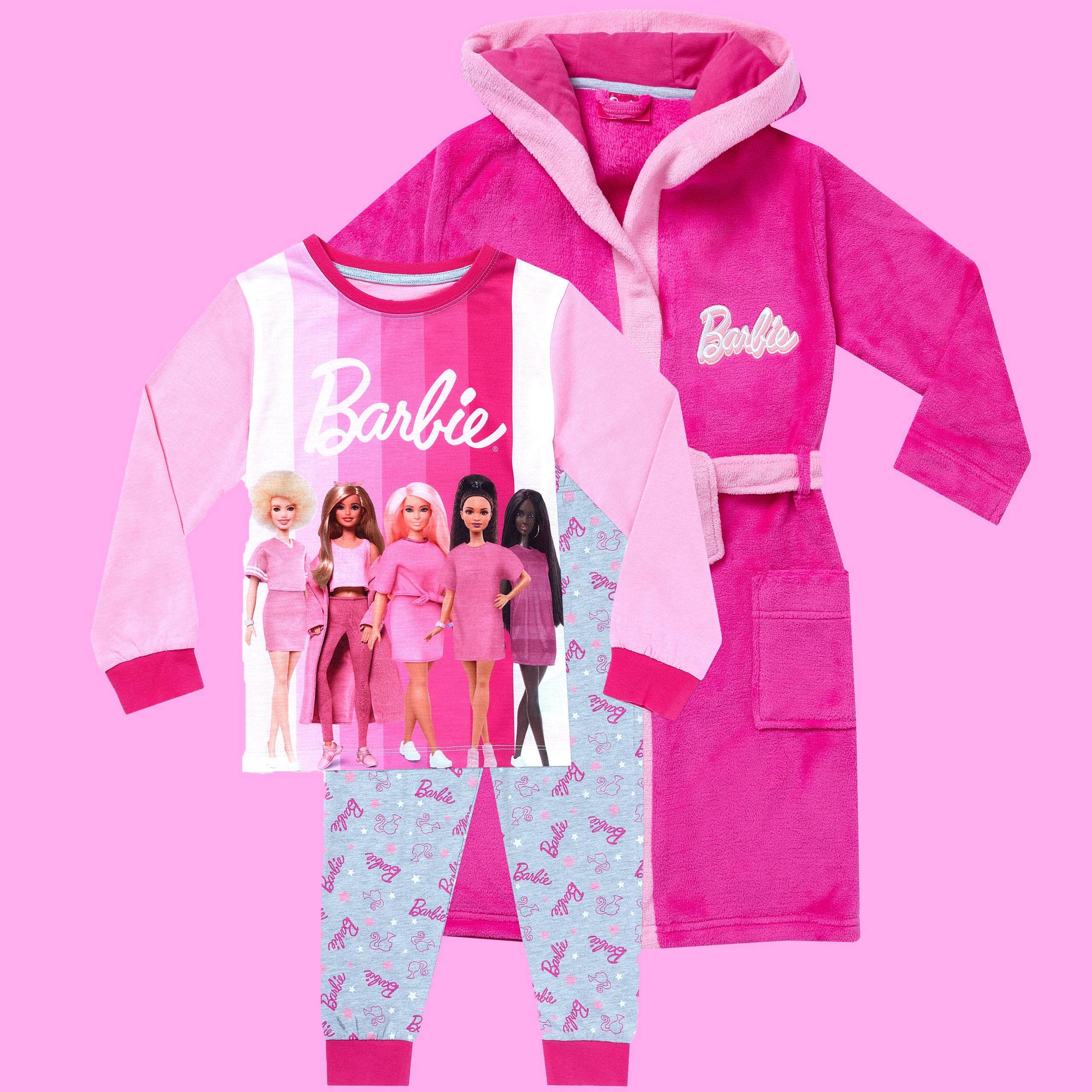 Barbie Pyjamas and Dressing Gown Set - Character.com