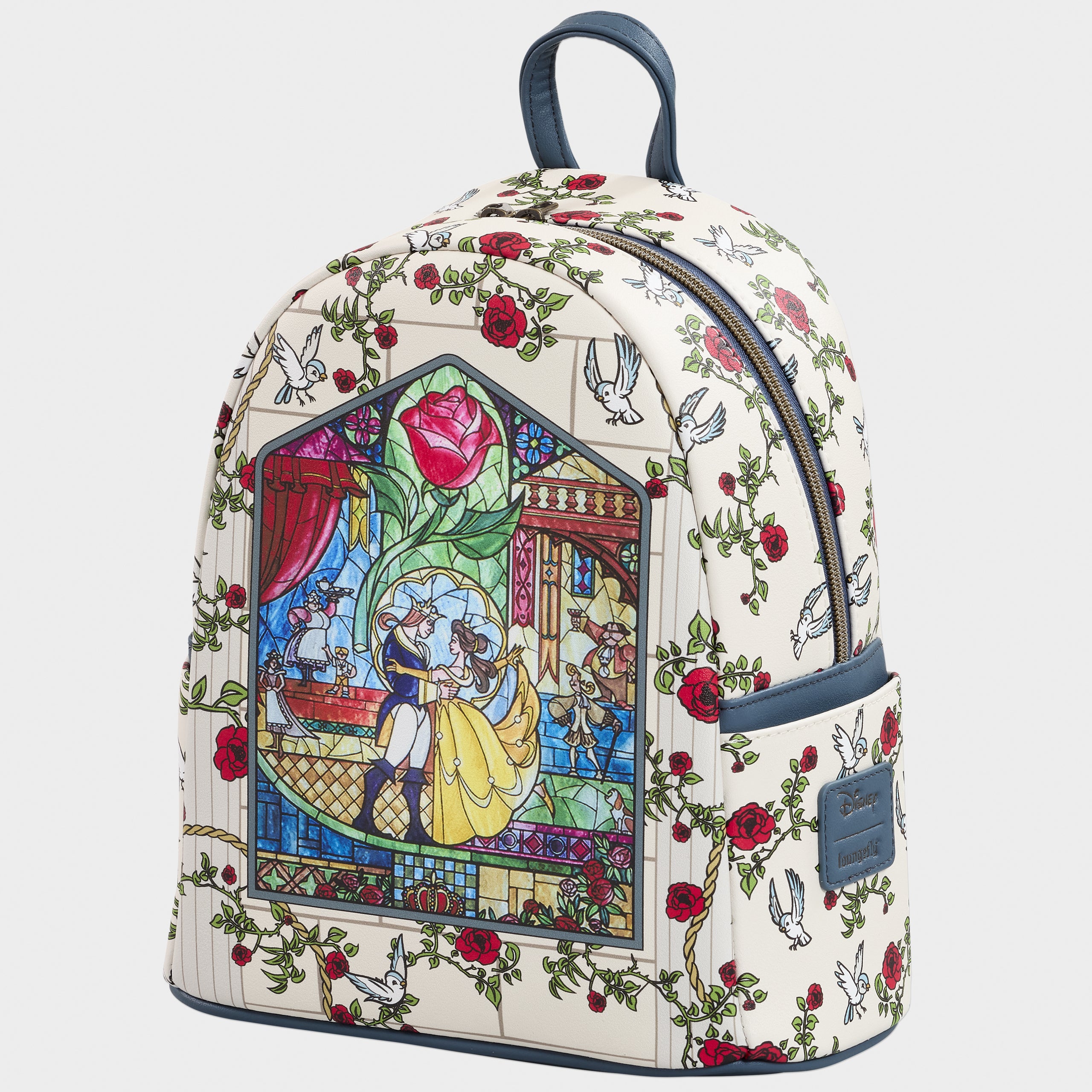 Beauty & The Beast Loungefly Stained Glass Mini Backpack