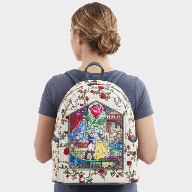 Beauty & The Beast Loungefly Stained Glass Mini Backpack