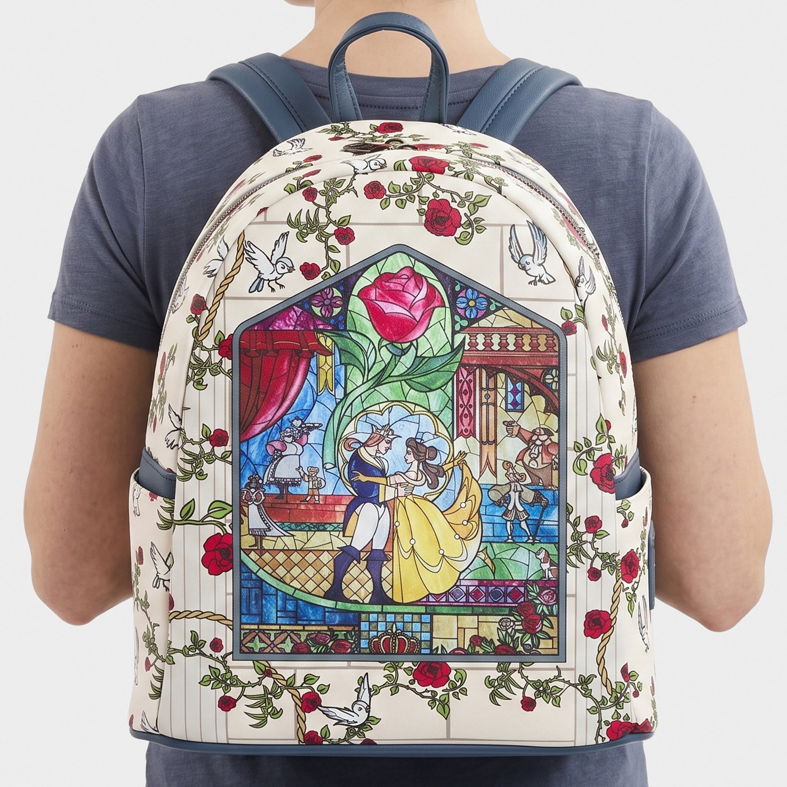Beauty & The Beast Loungefly Stained Glass Mini Backpack