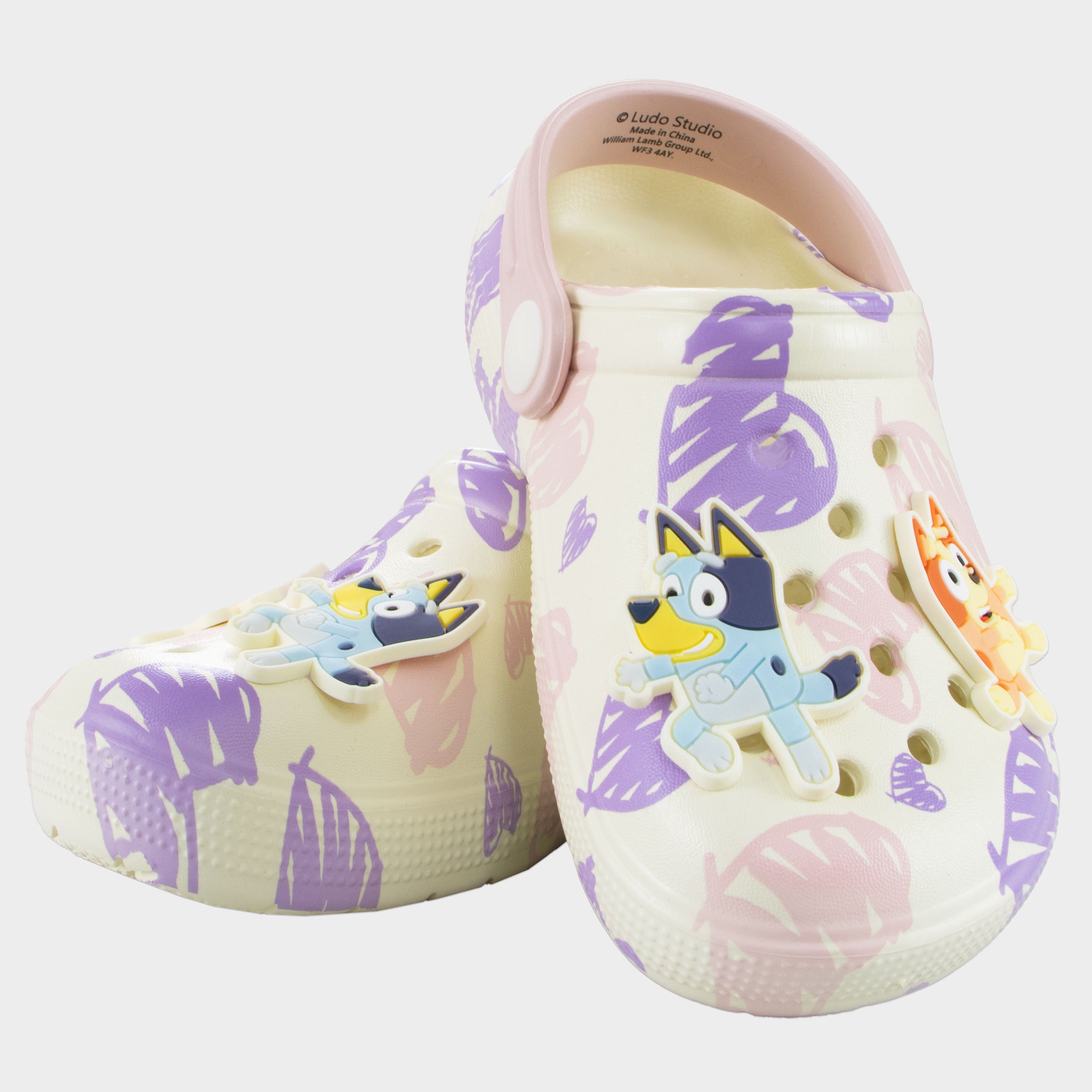 Bluey And Bingo Pink Hearts Clogs