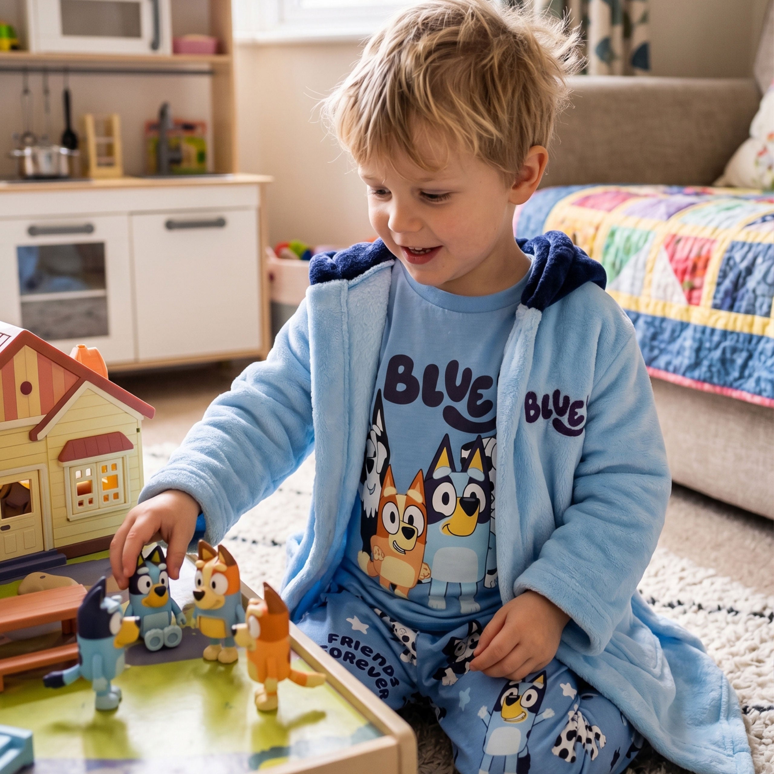 Bluey Pyjamas and Dressing Gown Set