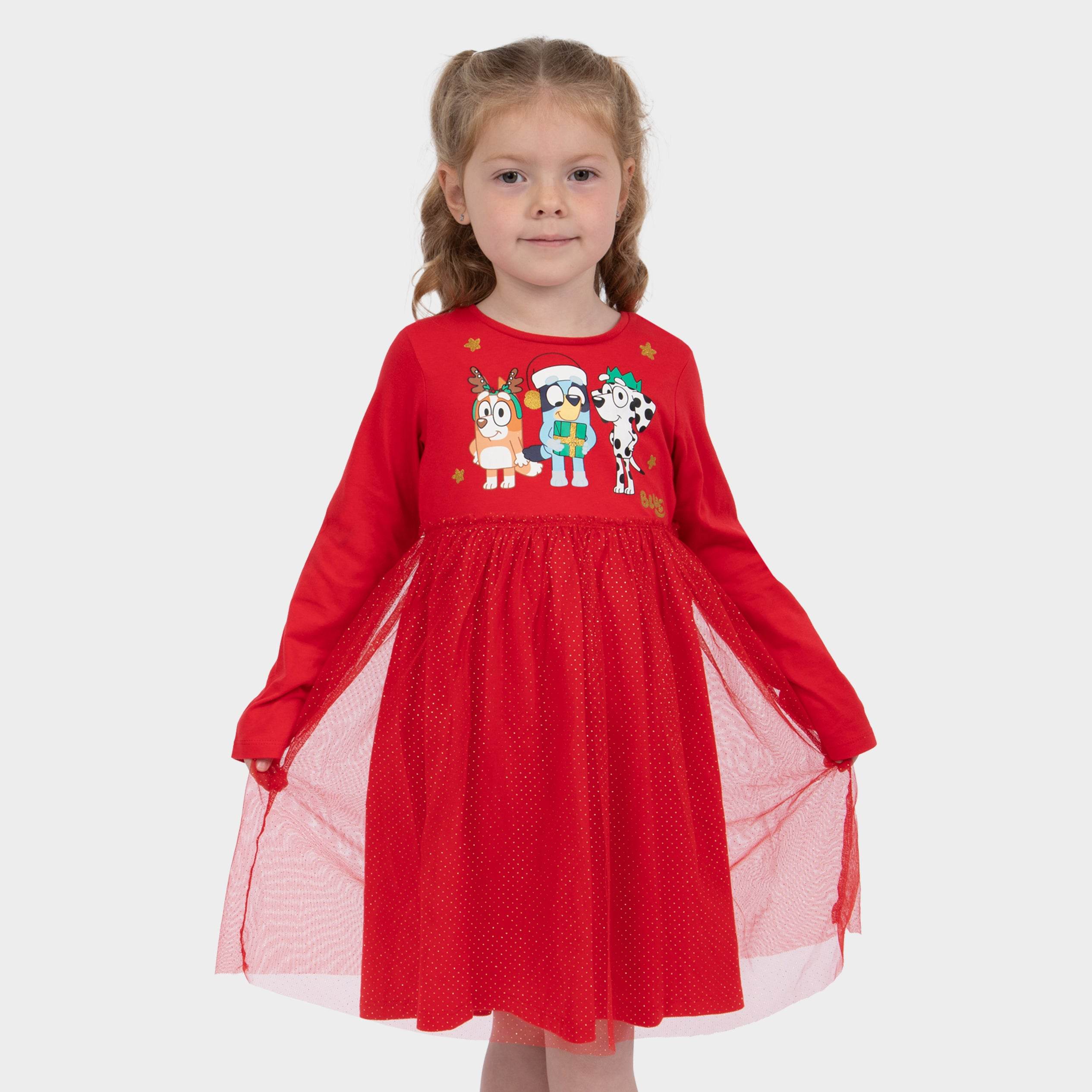bluey christmas dress Xmas Bluey Dress Size 3 to 6 Months