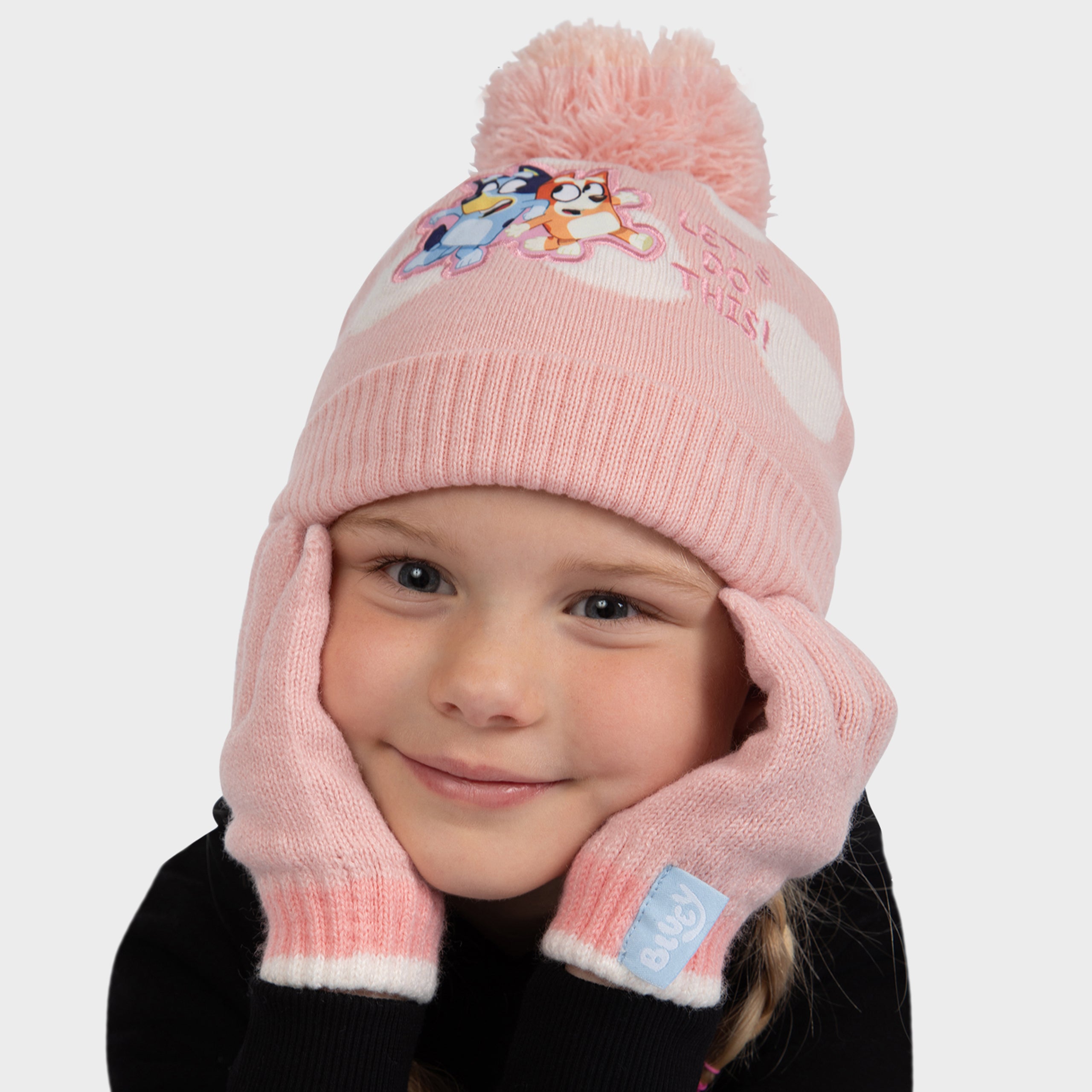 Bluey Hat And Gloves Set - Let's Do This!