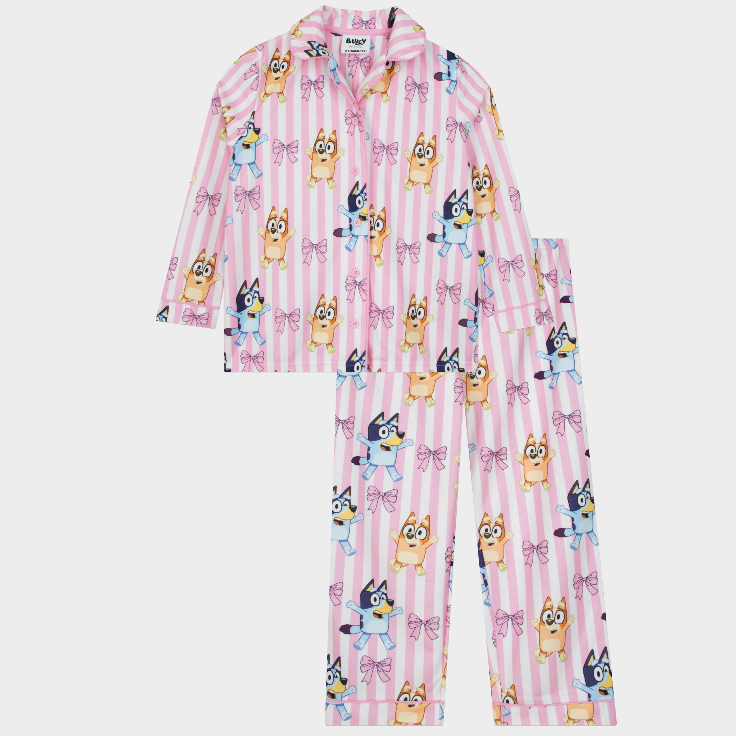 Bluey & Bingo Button Up Fleece Pyjamas