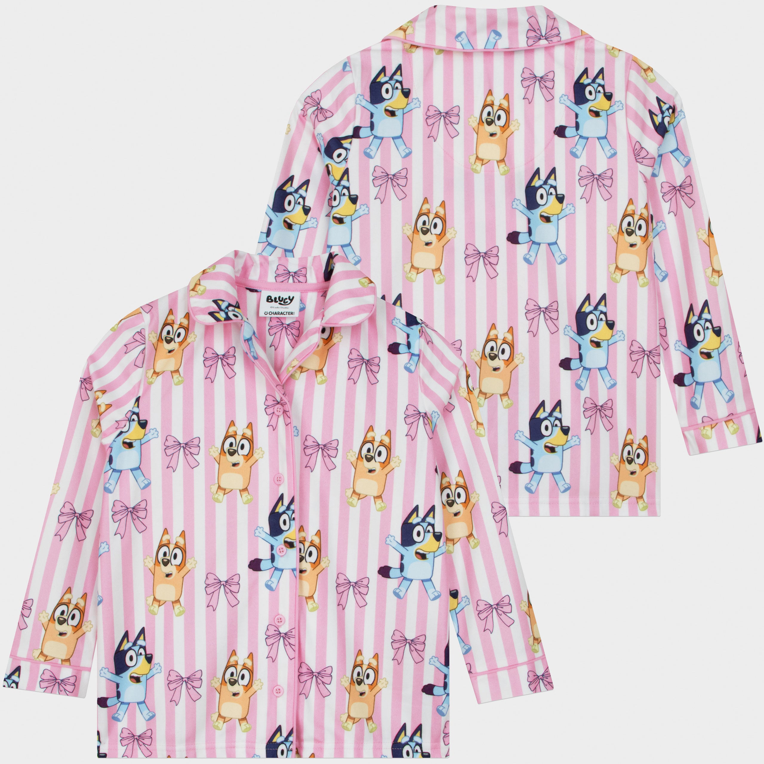 Bluey & Bingo Button Up Fleece Pyjamas