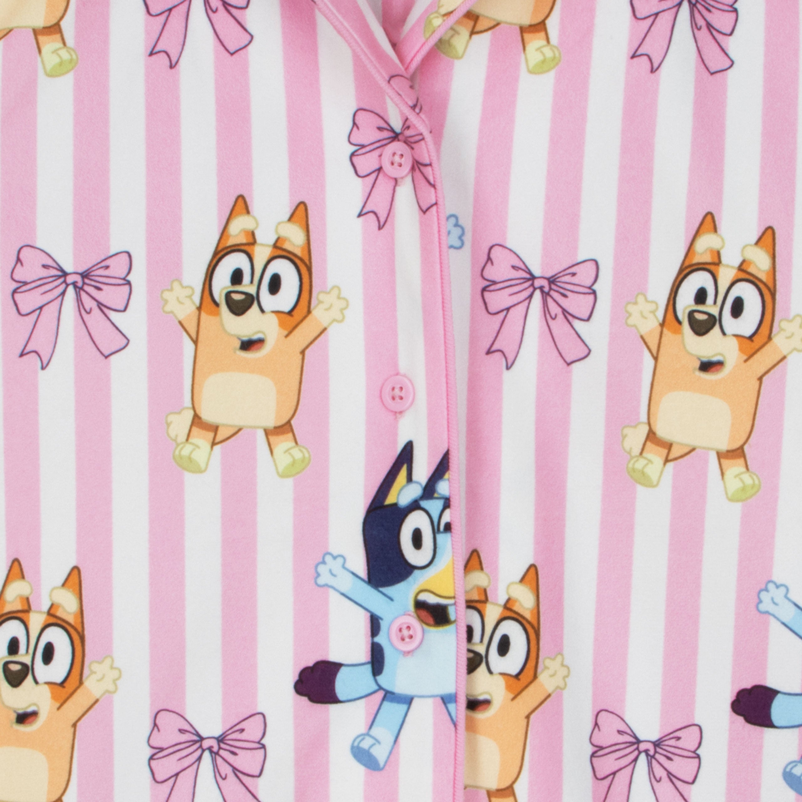 Bluey & Bingo Button Up Fleece Pyjamas