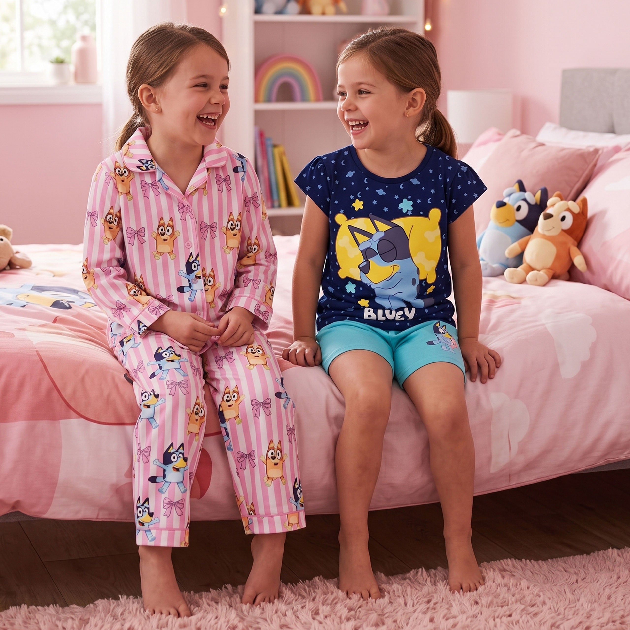 Bluey & Bingo Button Up Fleece Pyjamas