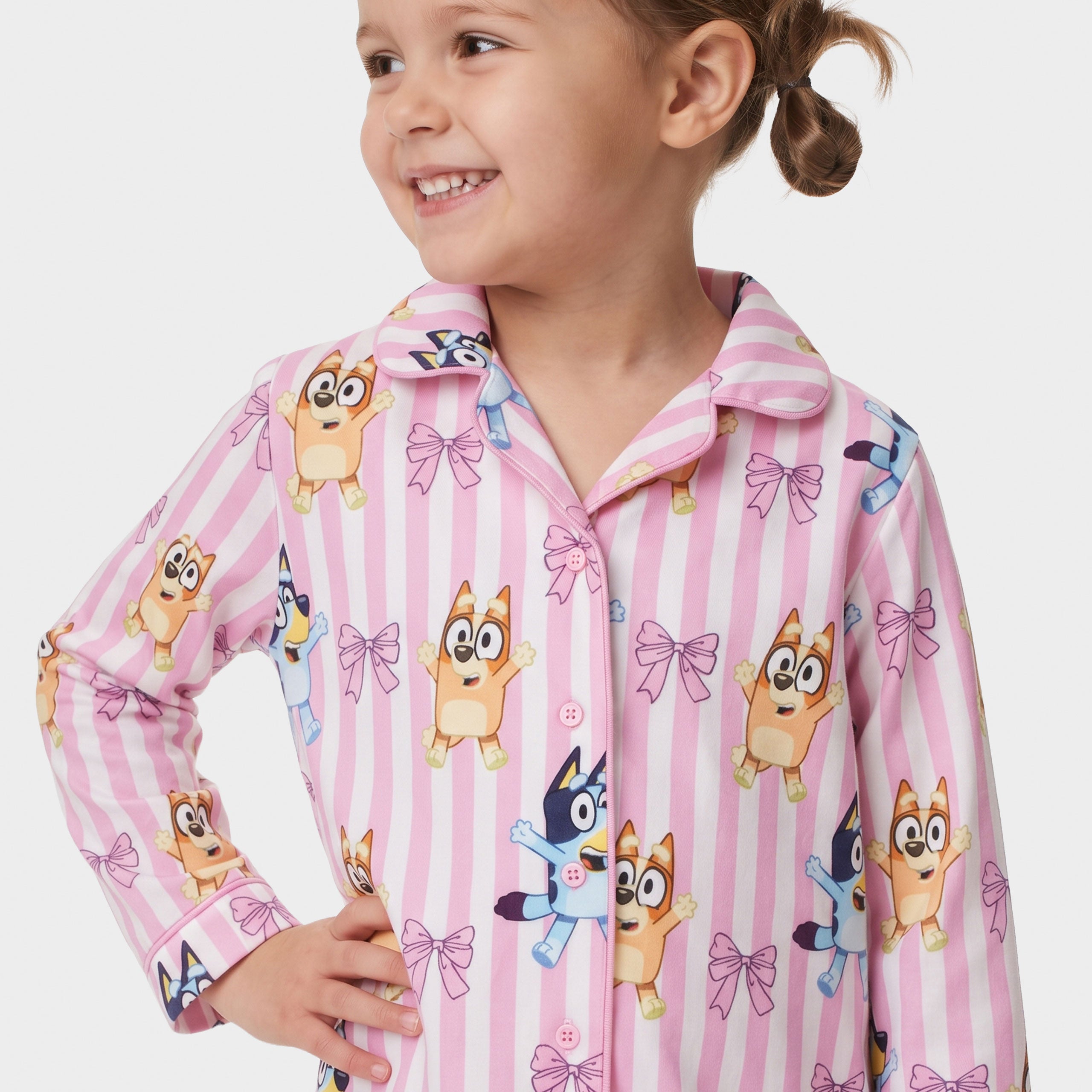 Bluey & Bingo Button Up Fleece Pyjamas