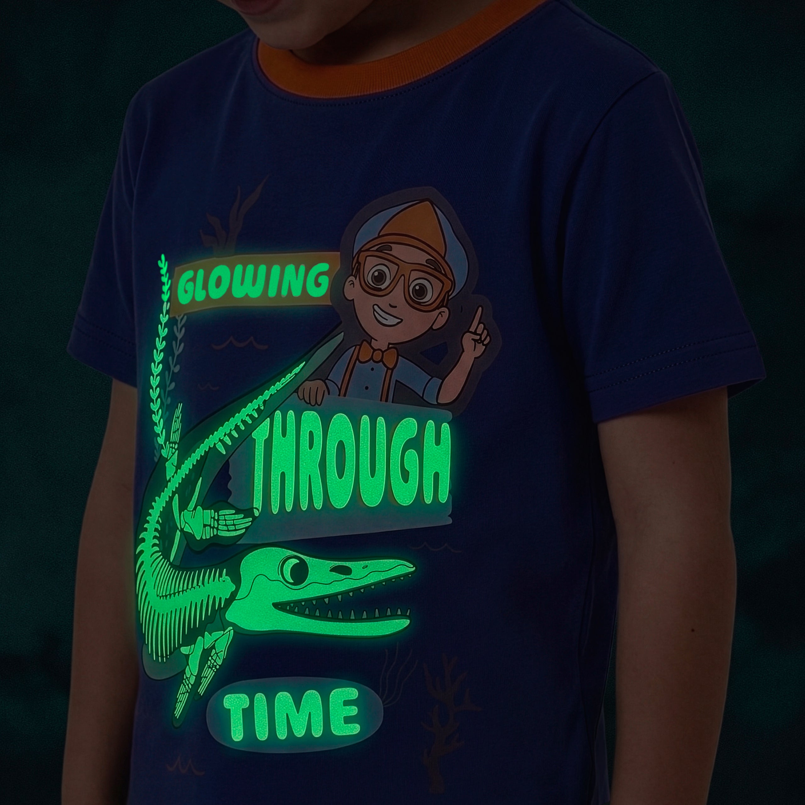 Blippi x NHM Ancient Sea Creatures Glow In The Dark Pyjamas