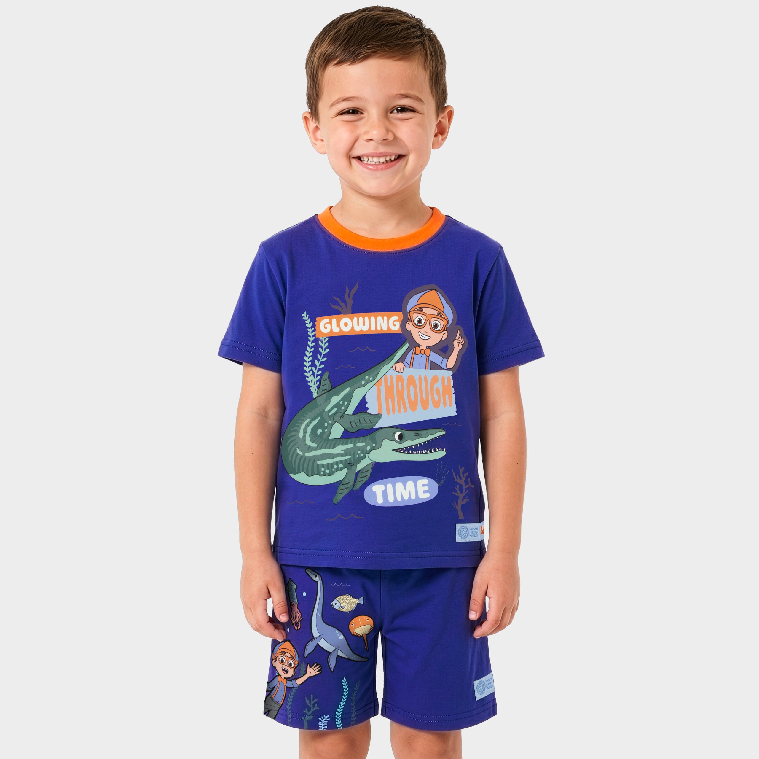 Blippi x NHM Ancient Sea Creatures Glow In The Dark Pyjamas