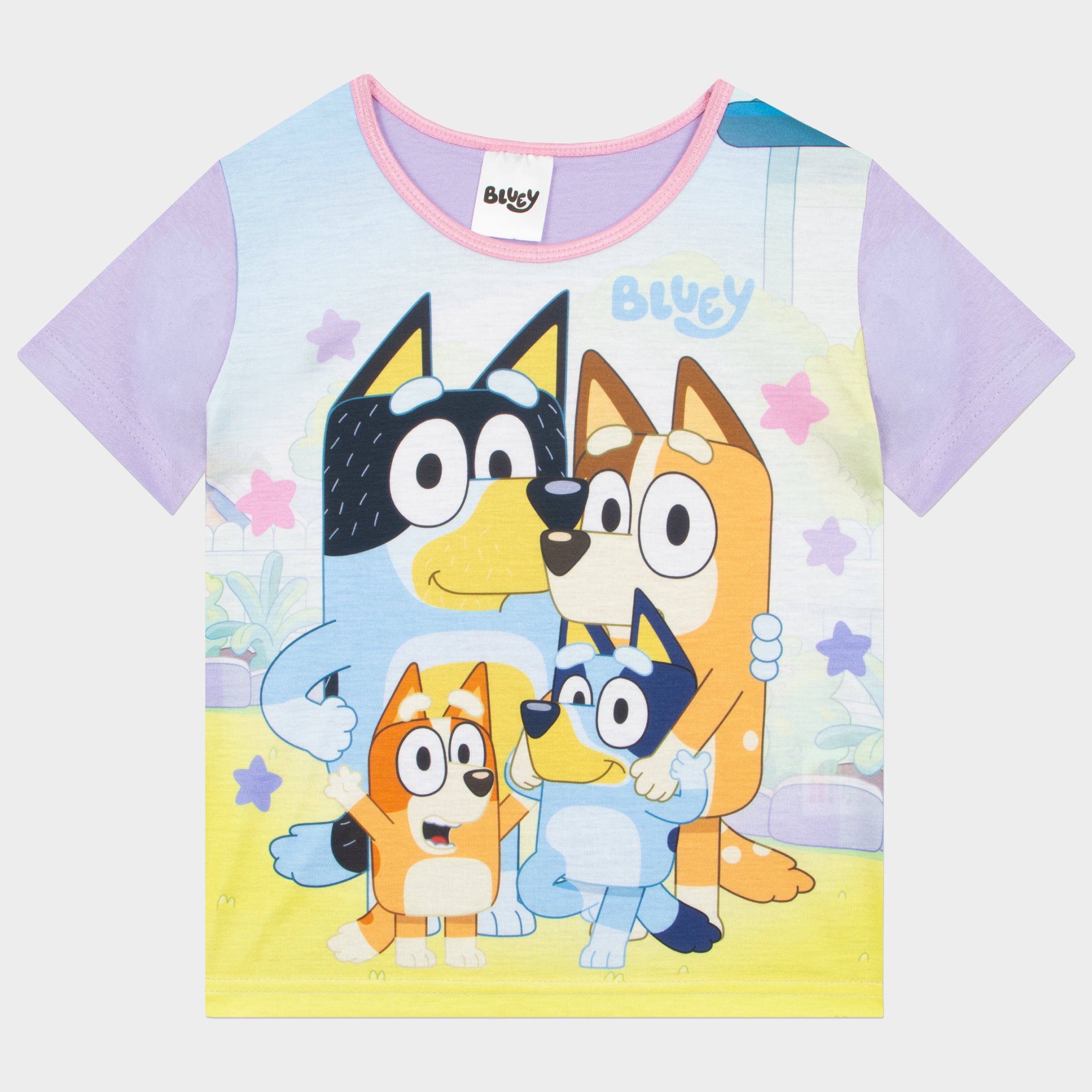 Bluey And Bingo Heeler Family Girls Short Pyjama Set