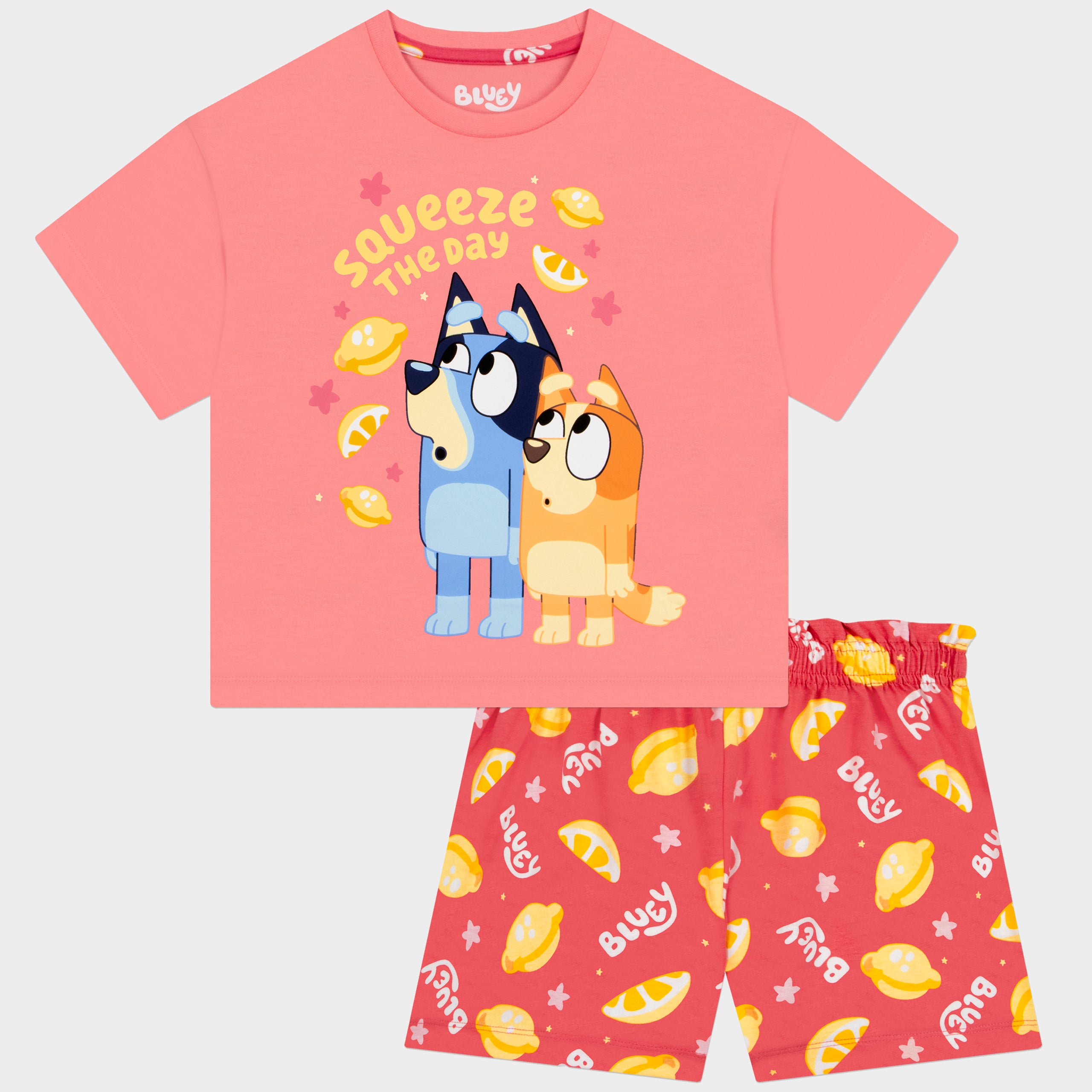 Bluey And Bingo Squeeze the Day Short Pyjama Set