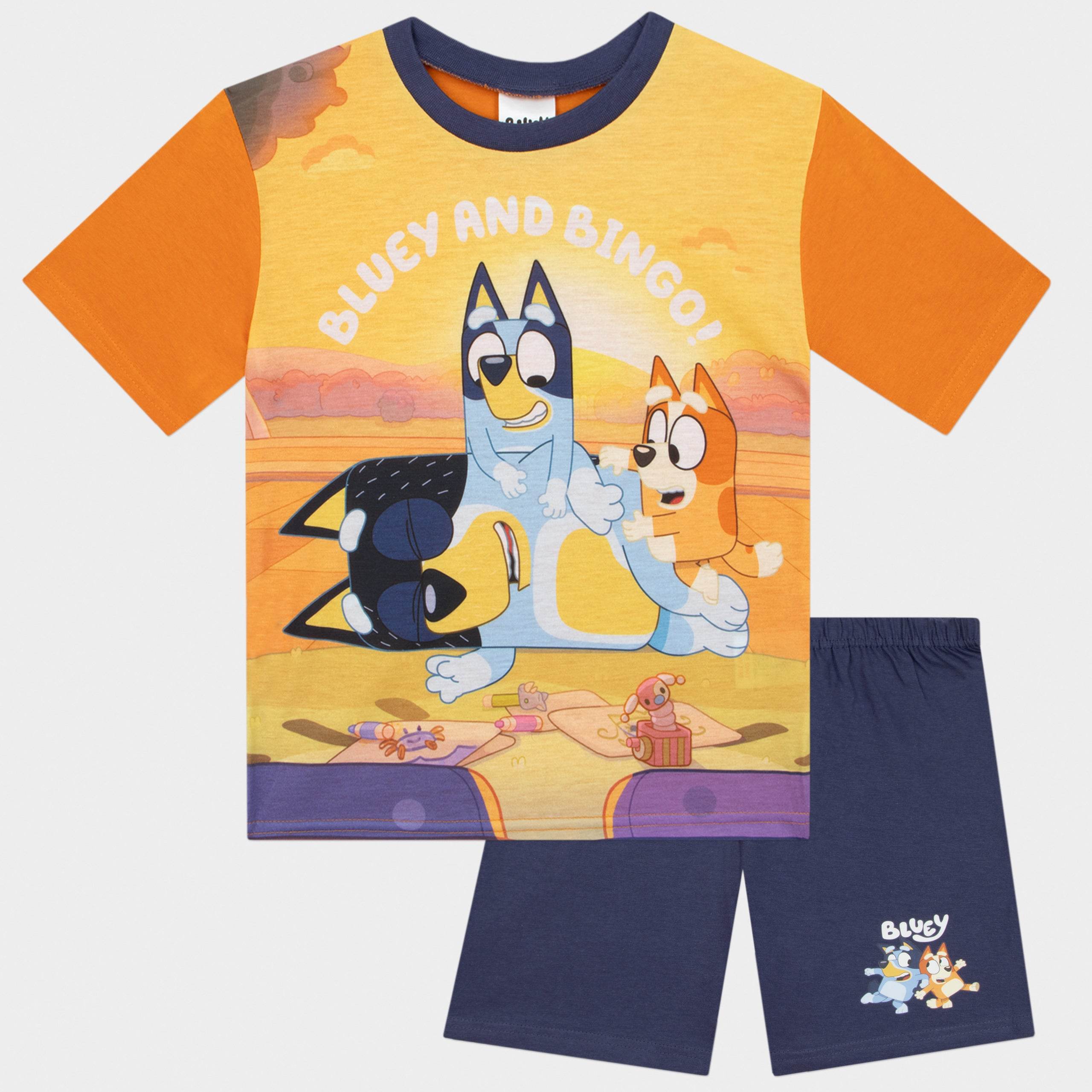 Bluey Boys Short Pyjamas - SLEEPING DAD - Character.com