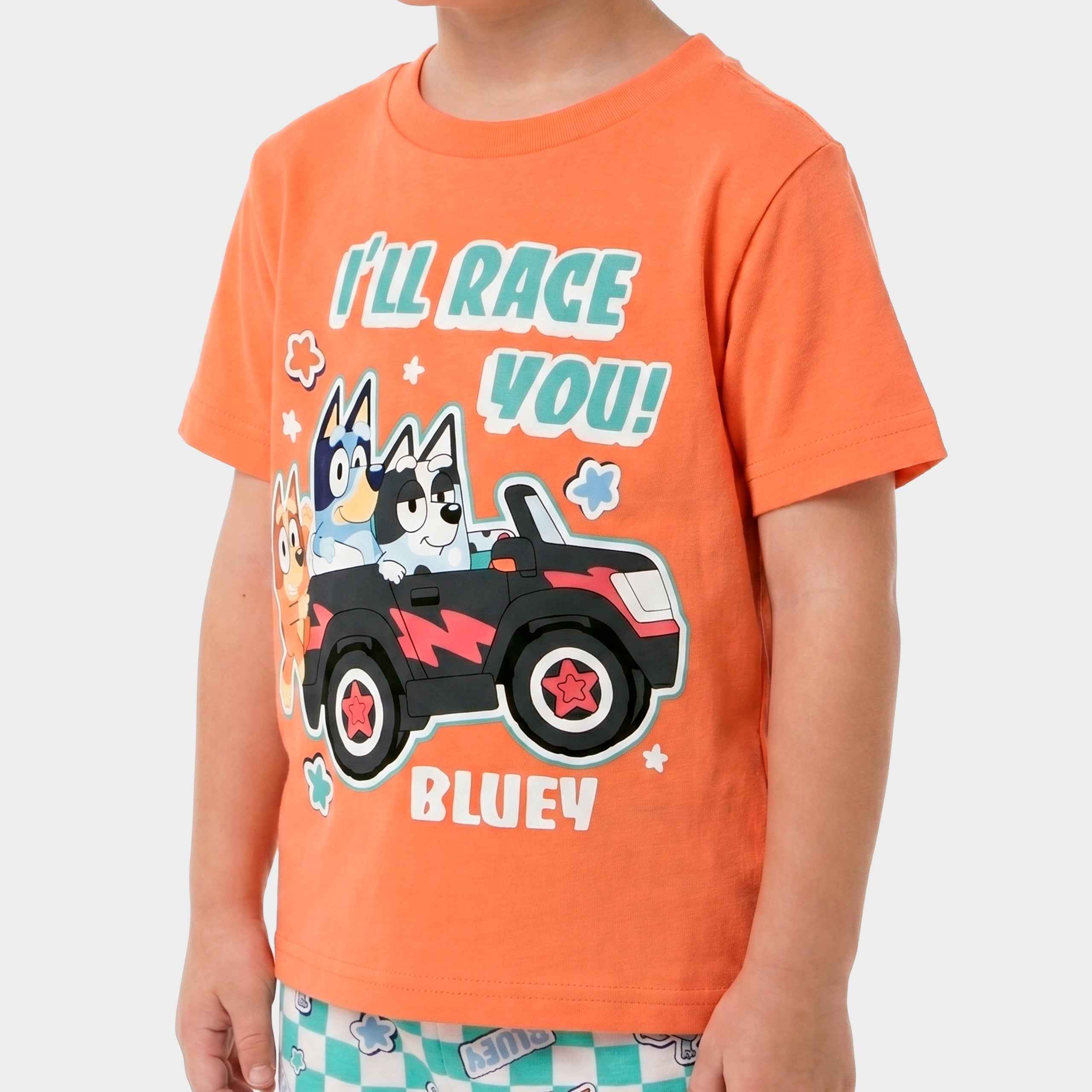 Bluey And Bingo Let's Race Short Pyjamas