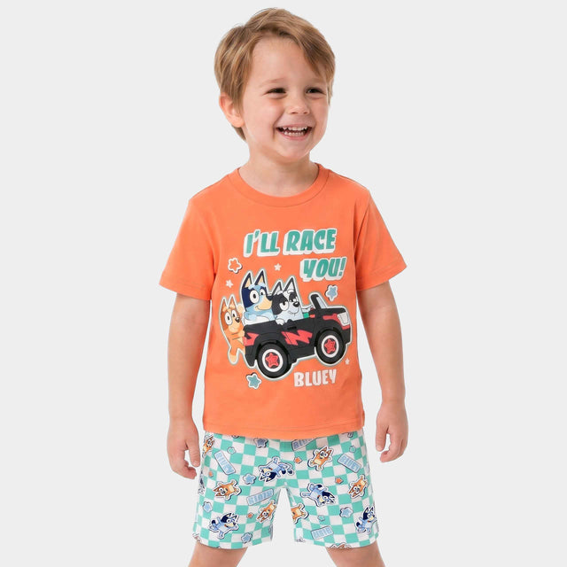 Bluey And Bingo Let's Race Short Pyjamas