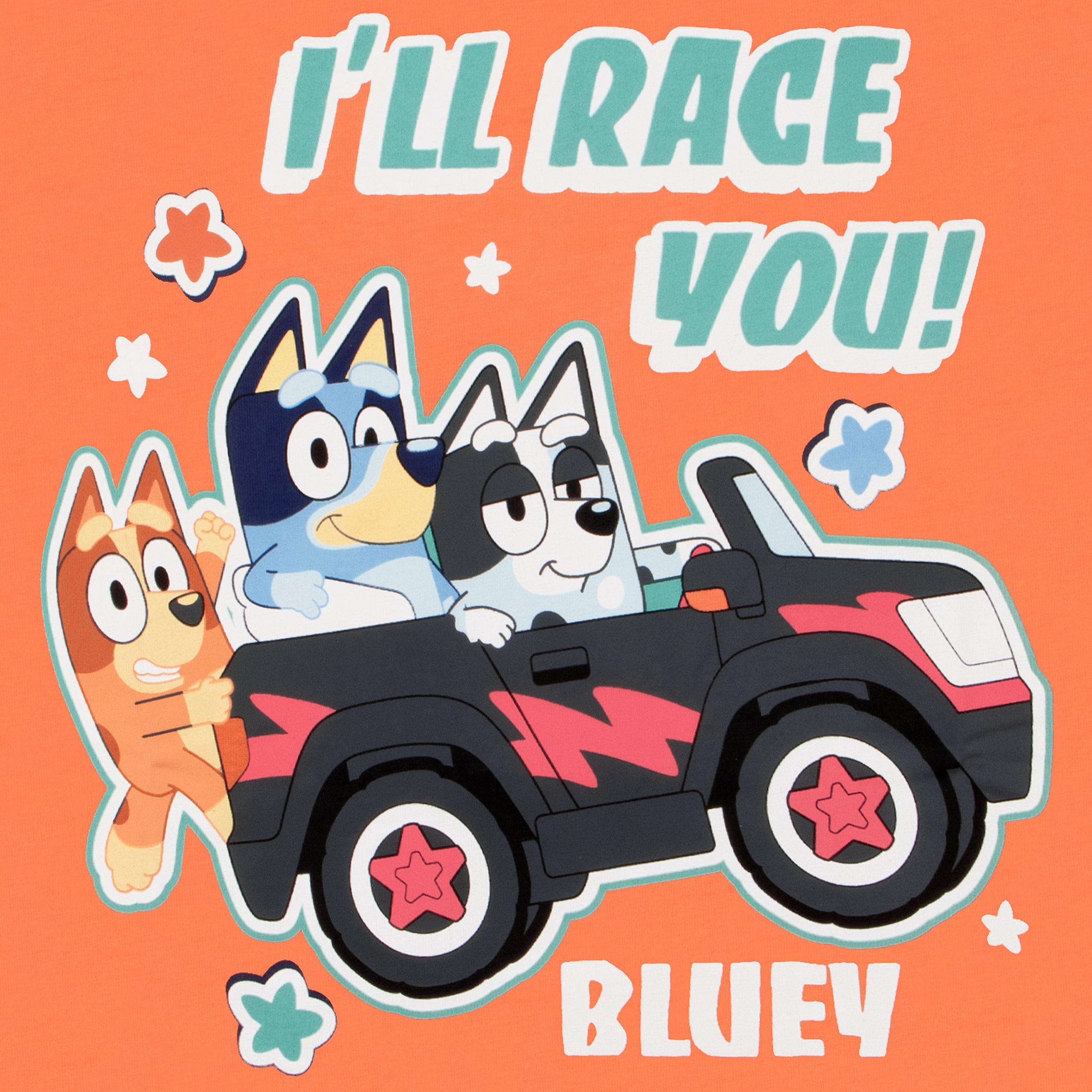 Bluey And Bingo Let's Race Short Pyjamas