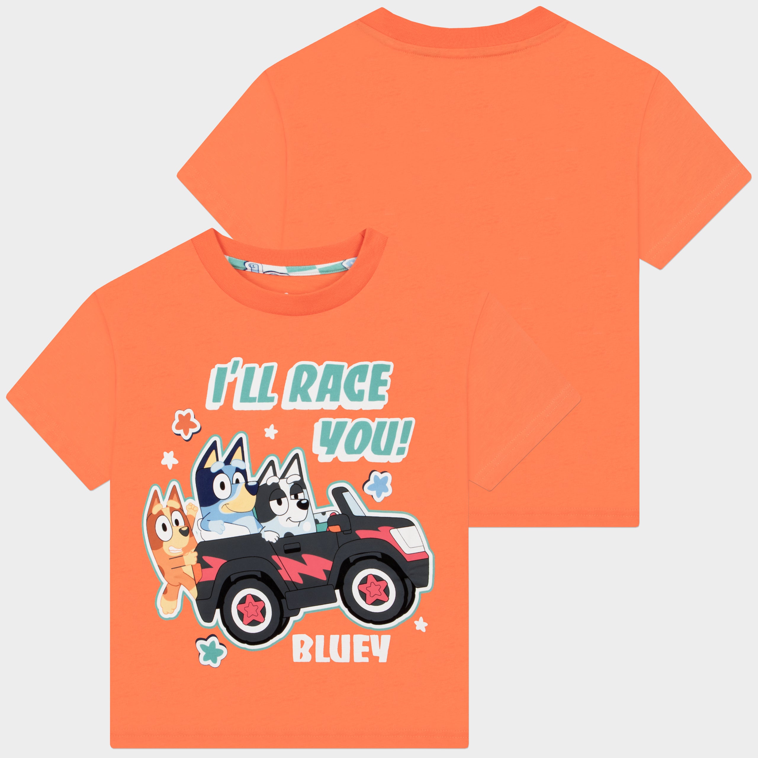 Bluey And Bingo Let's Race Short Pyjamas