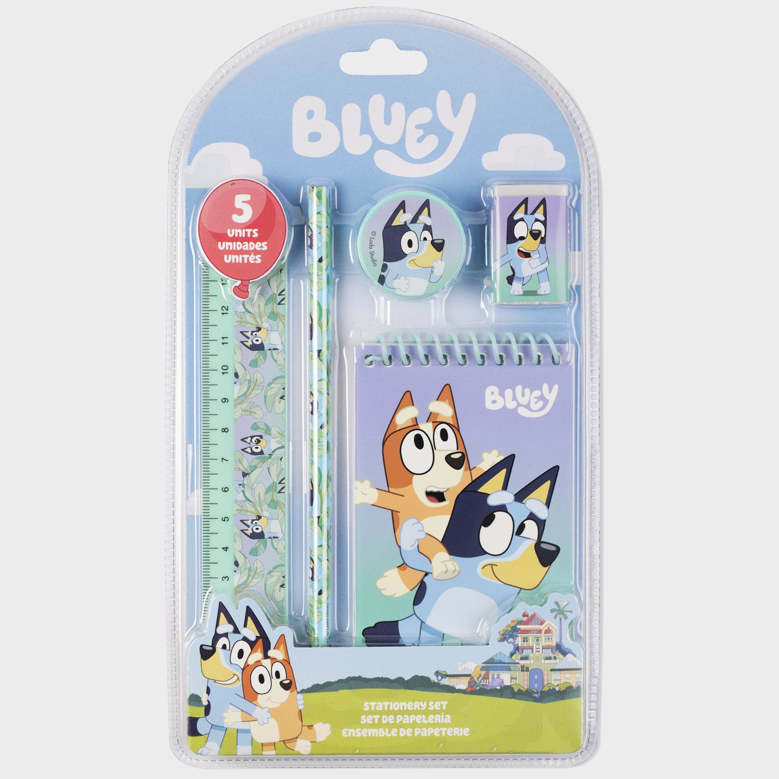 Bluey 5 Piece Stationery Set - Character.com