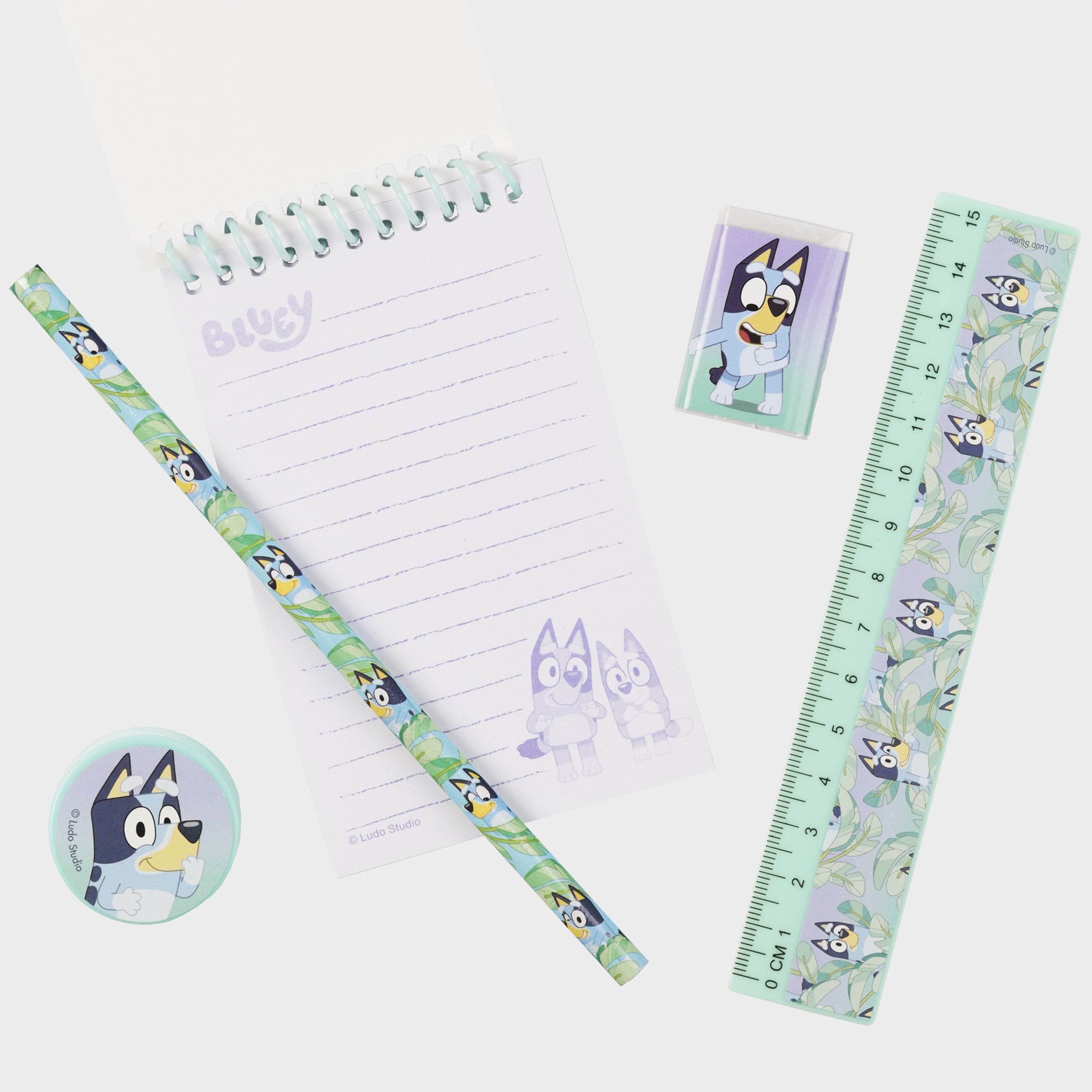 Bluey 5 Piece Stationery Set - Character.com
