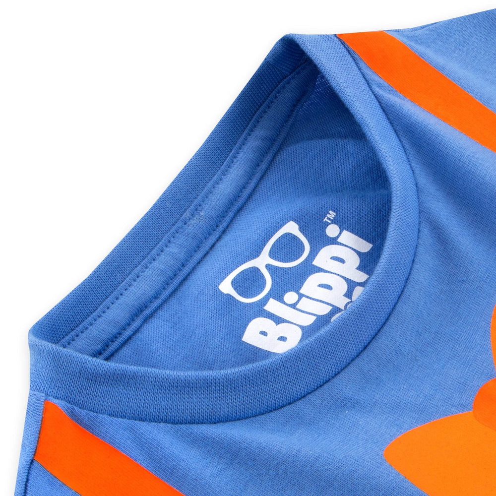 Blippi T-Shirt Kinder - Offiziell Lizenziert Navy Kurzarm Shirt