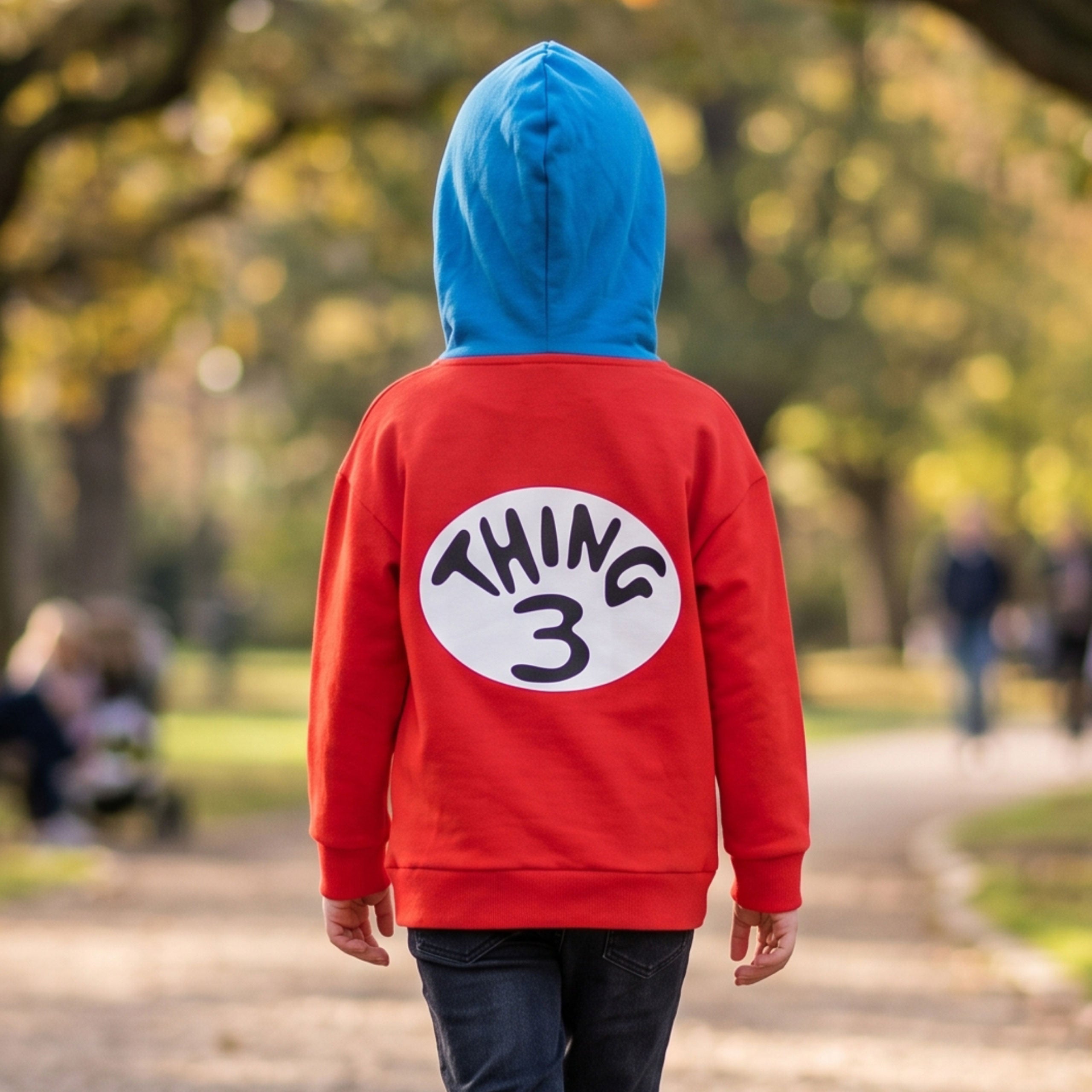 Dr. Seuss The Cat In The Hat Thing 3 Zip Up Hoodie