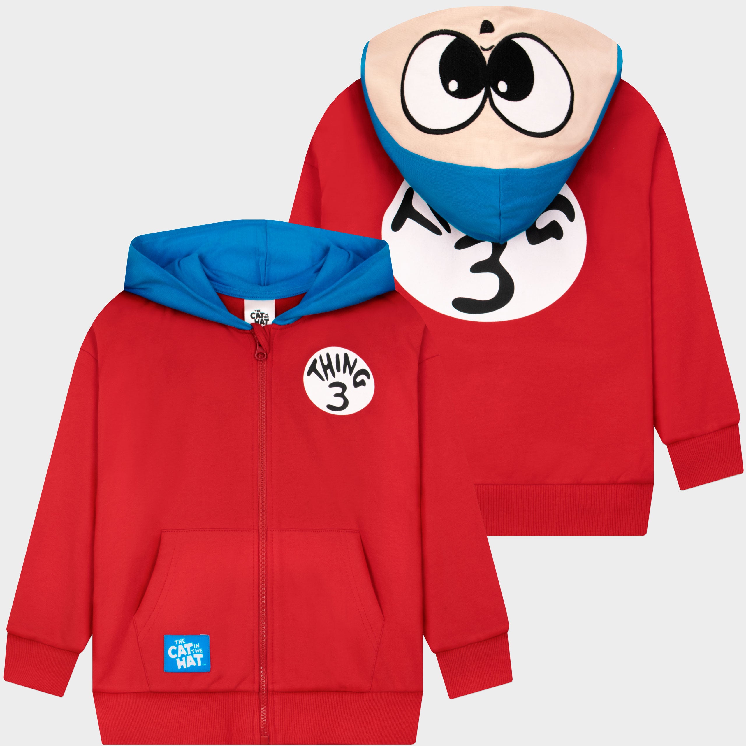 Dr. Seuss The Cat In The Hat Thing 3 Zip Up Hoodie