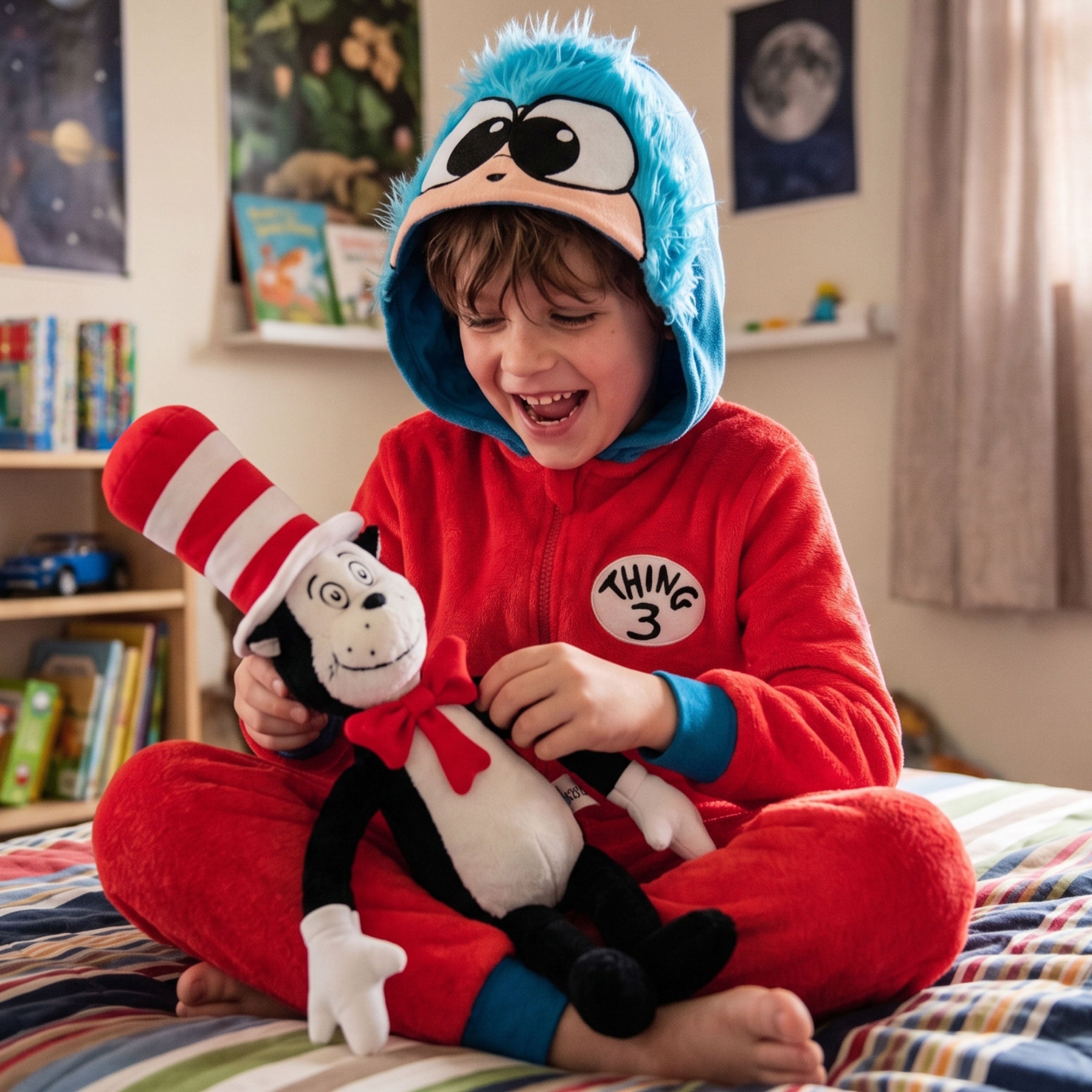 Dr. Seuss The Cat In The Hat Thing 3 Onesie