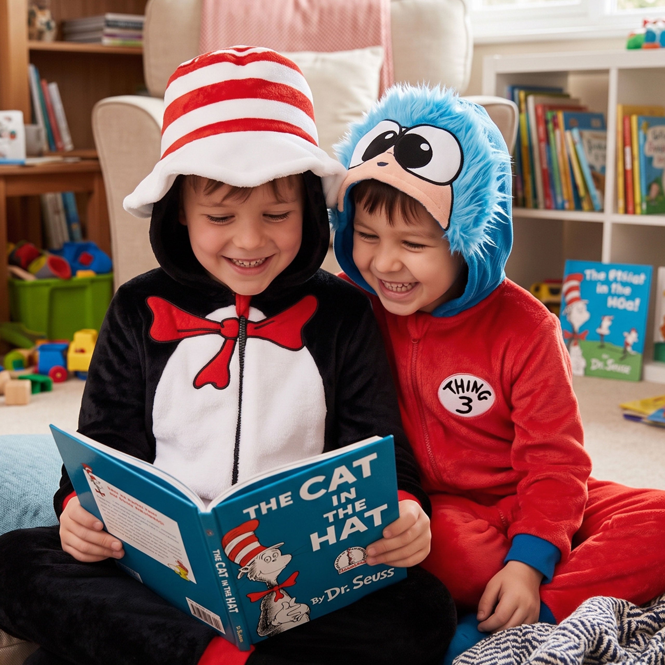 Dr. Seuss The Cat In The Hat Thing 3 Onesie