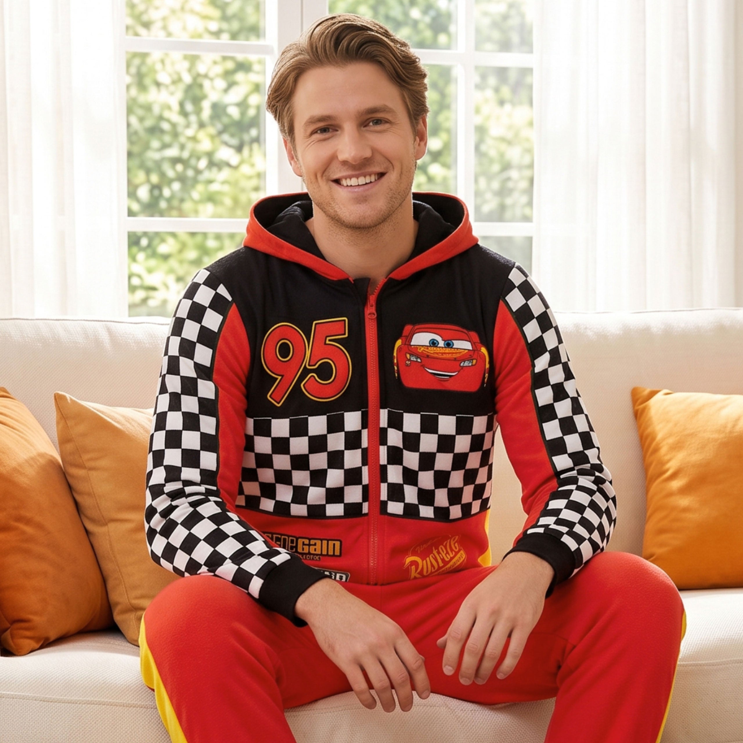 Men's Disney Lightning McQueen Cars Onesie