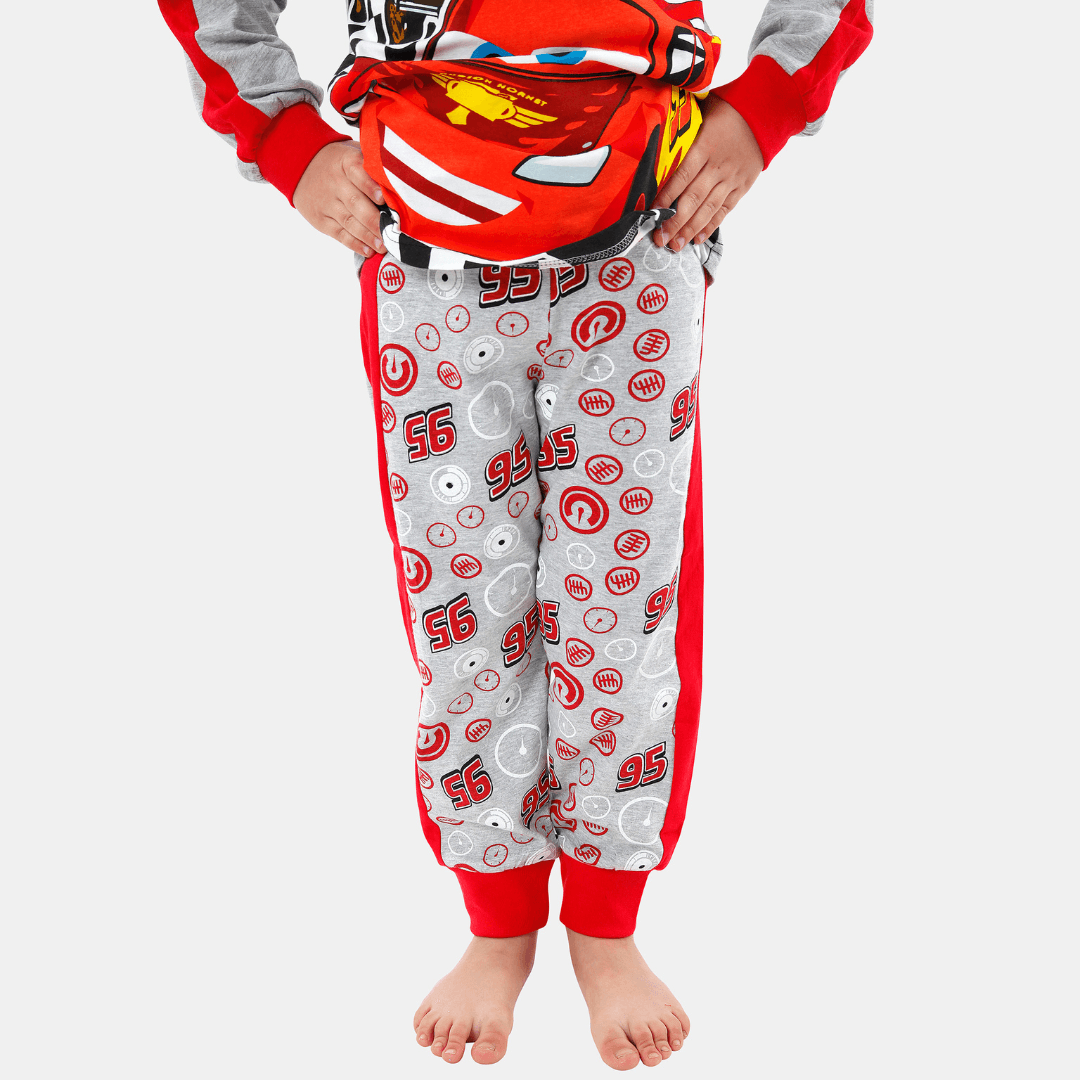 Lightning McQueen Boys Pyjamas 100% Cotton Disney Cars PJs Red