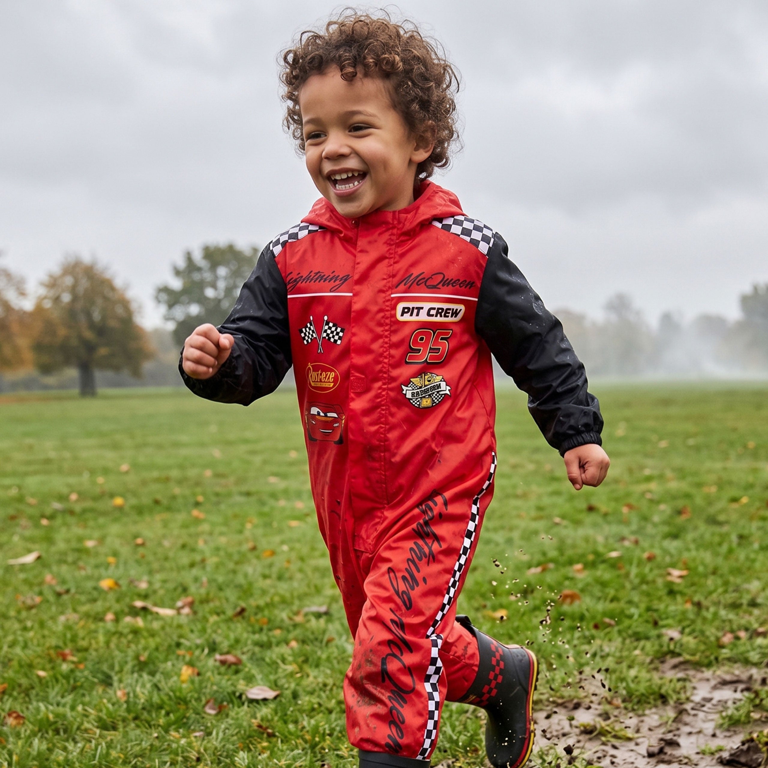 Disney Cars Lightning McQueen Fleece Lined Body Puddlesuit