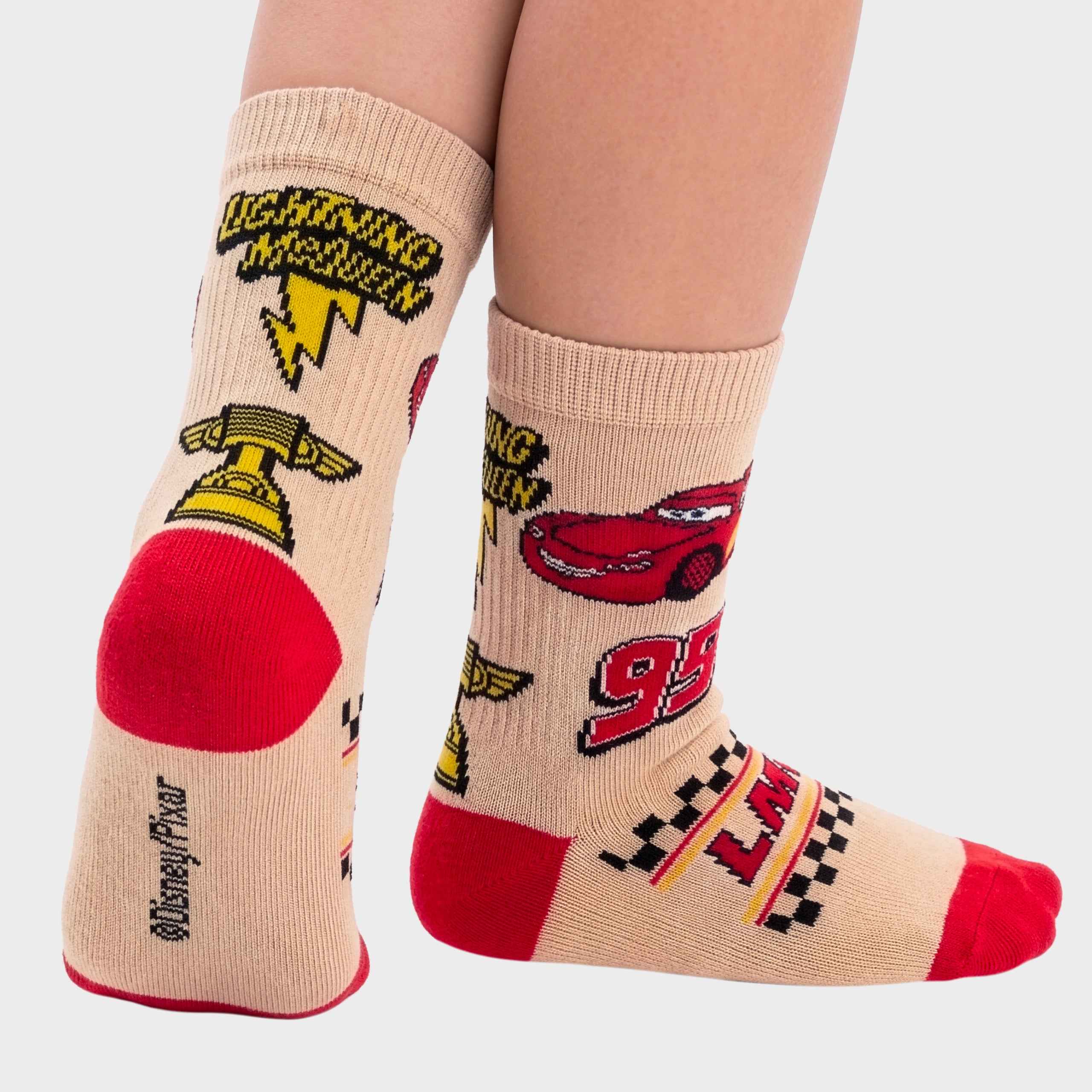 Disney Cars Lightning McQueen 3 Pack Socks