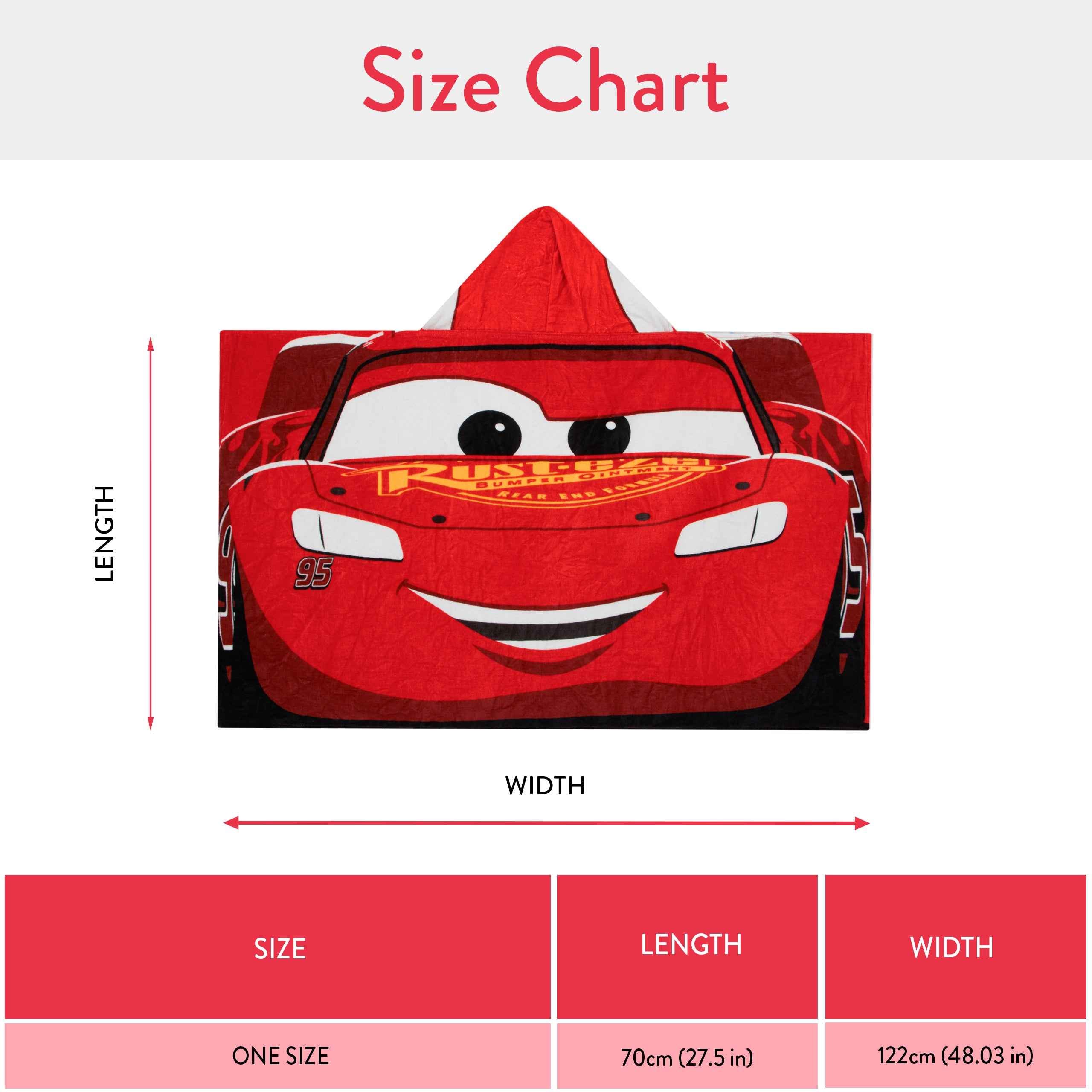 Disney Cars Towel Poncho