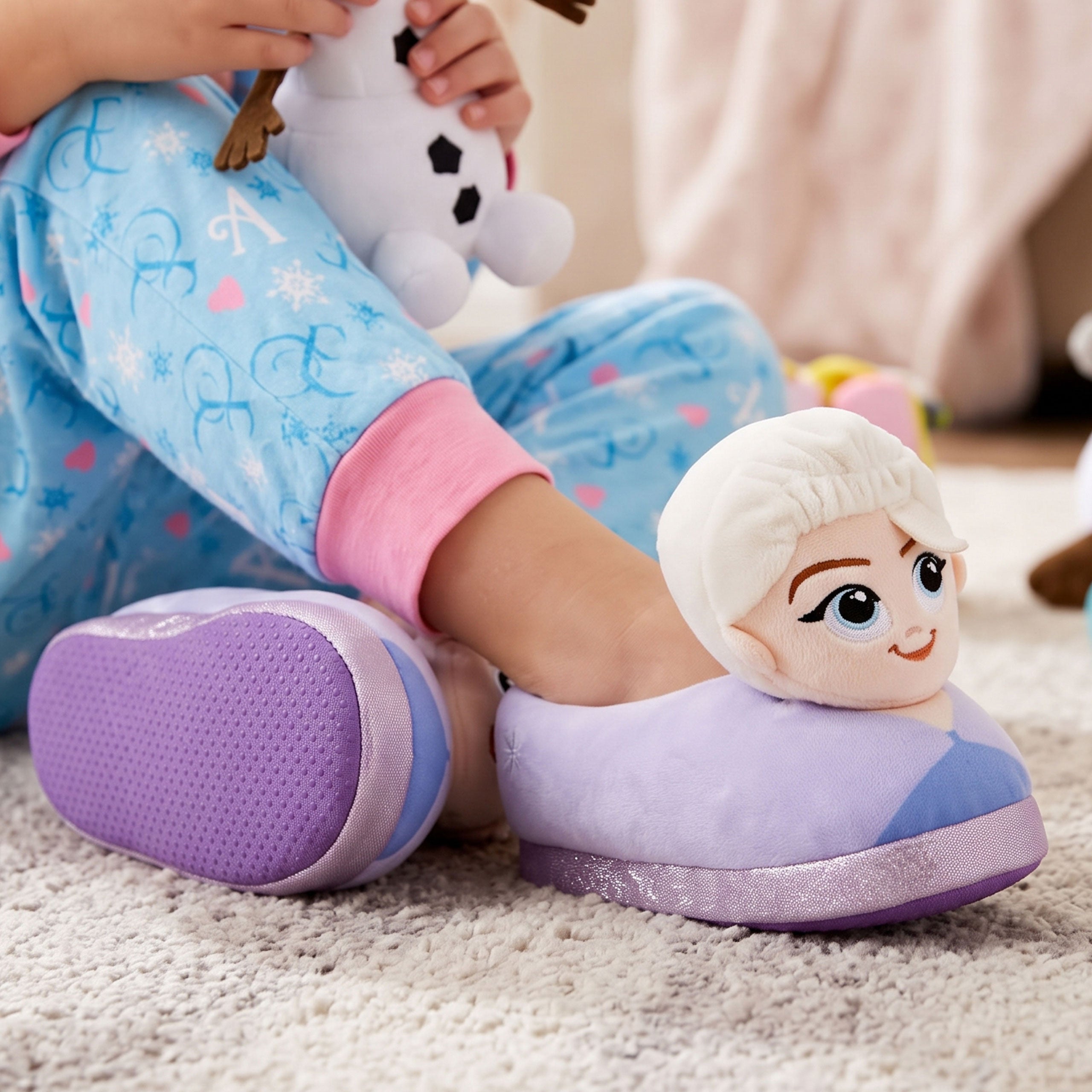 Disney Frozen Elsa 3D Plush Slippers