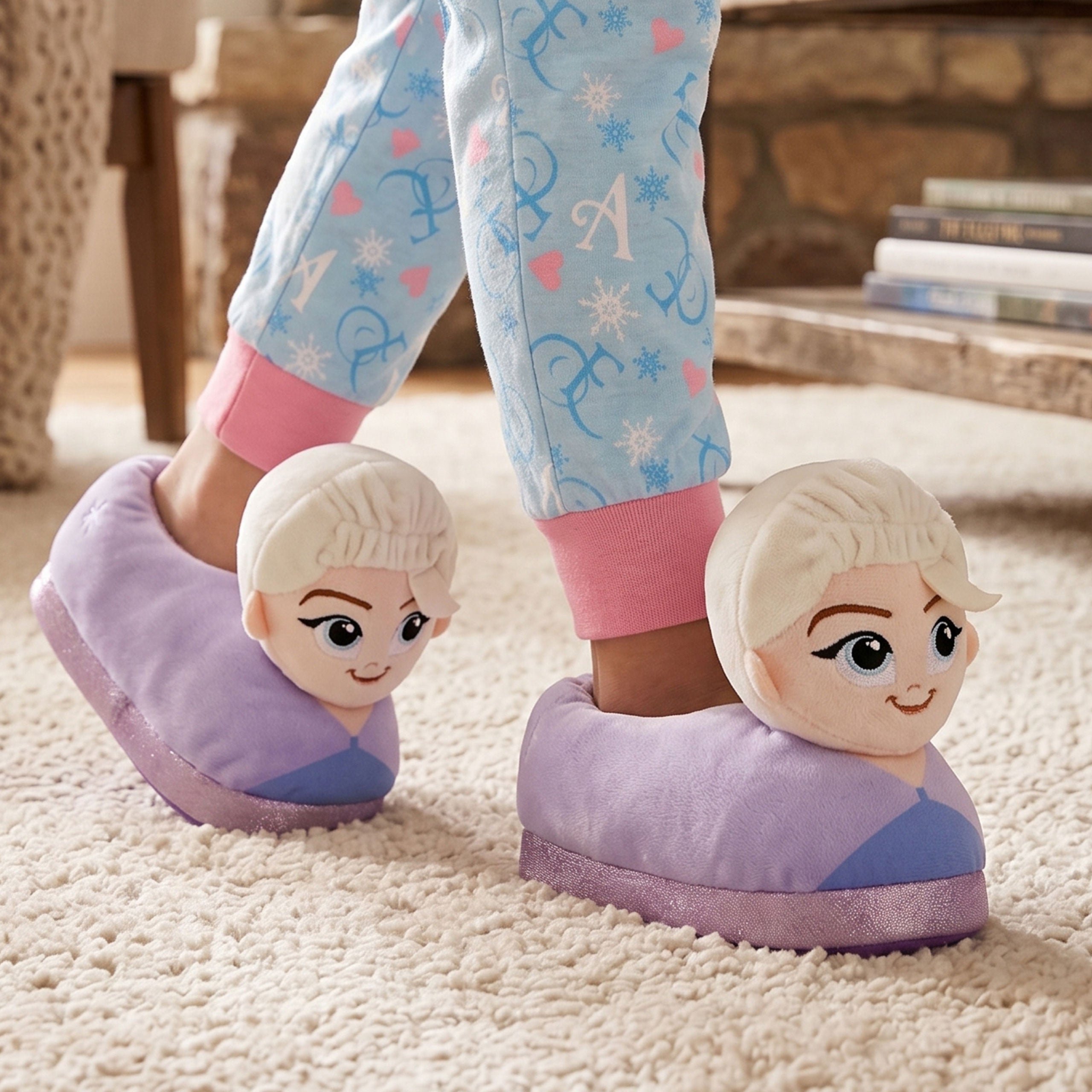 Disney Frozen Elsa 3D Plush Slippers