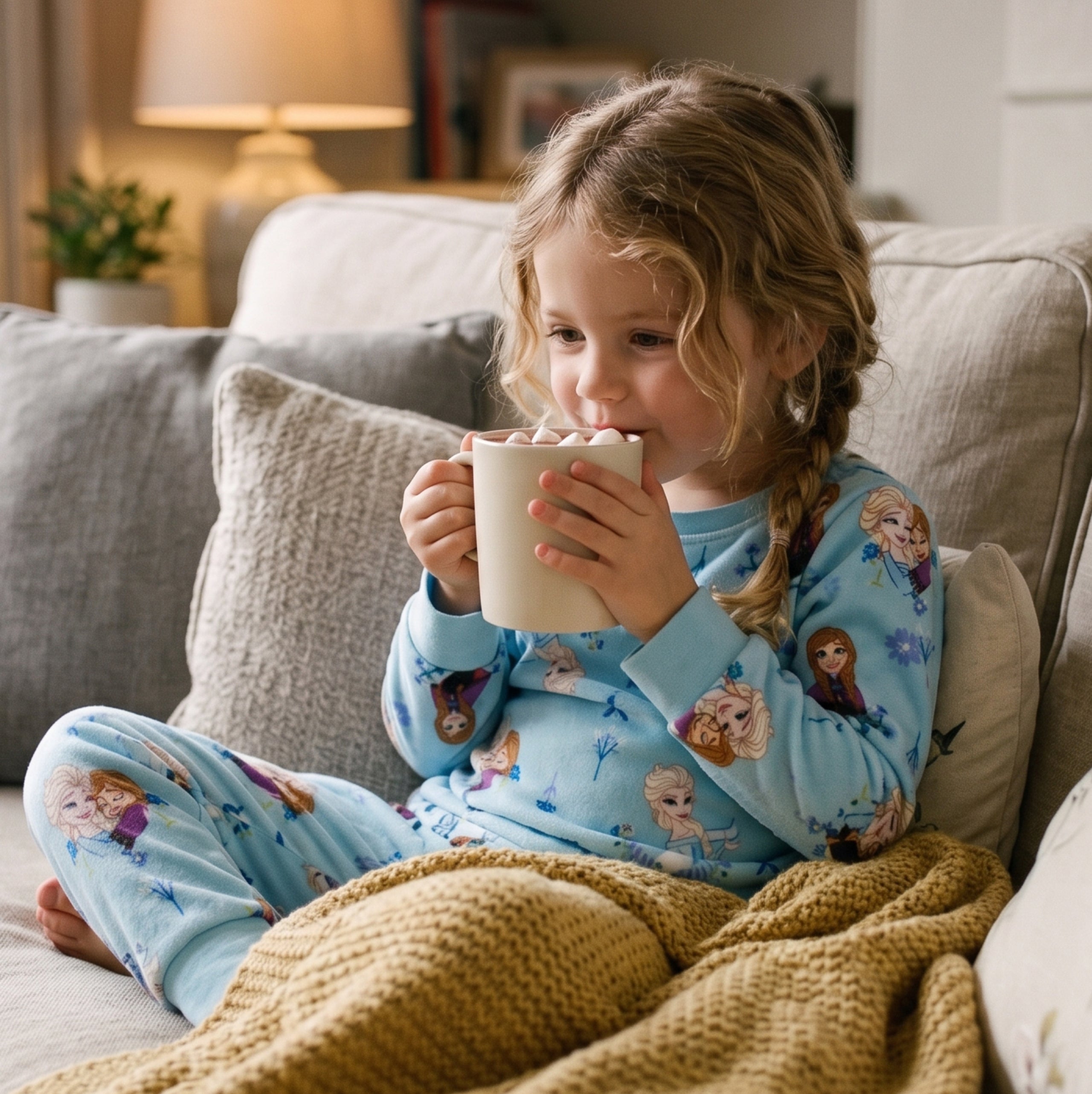 Disney Frozen Elsa And Anna Fleece Pyjamas