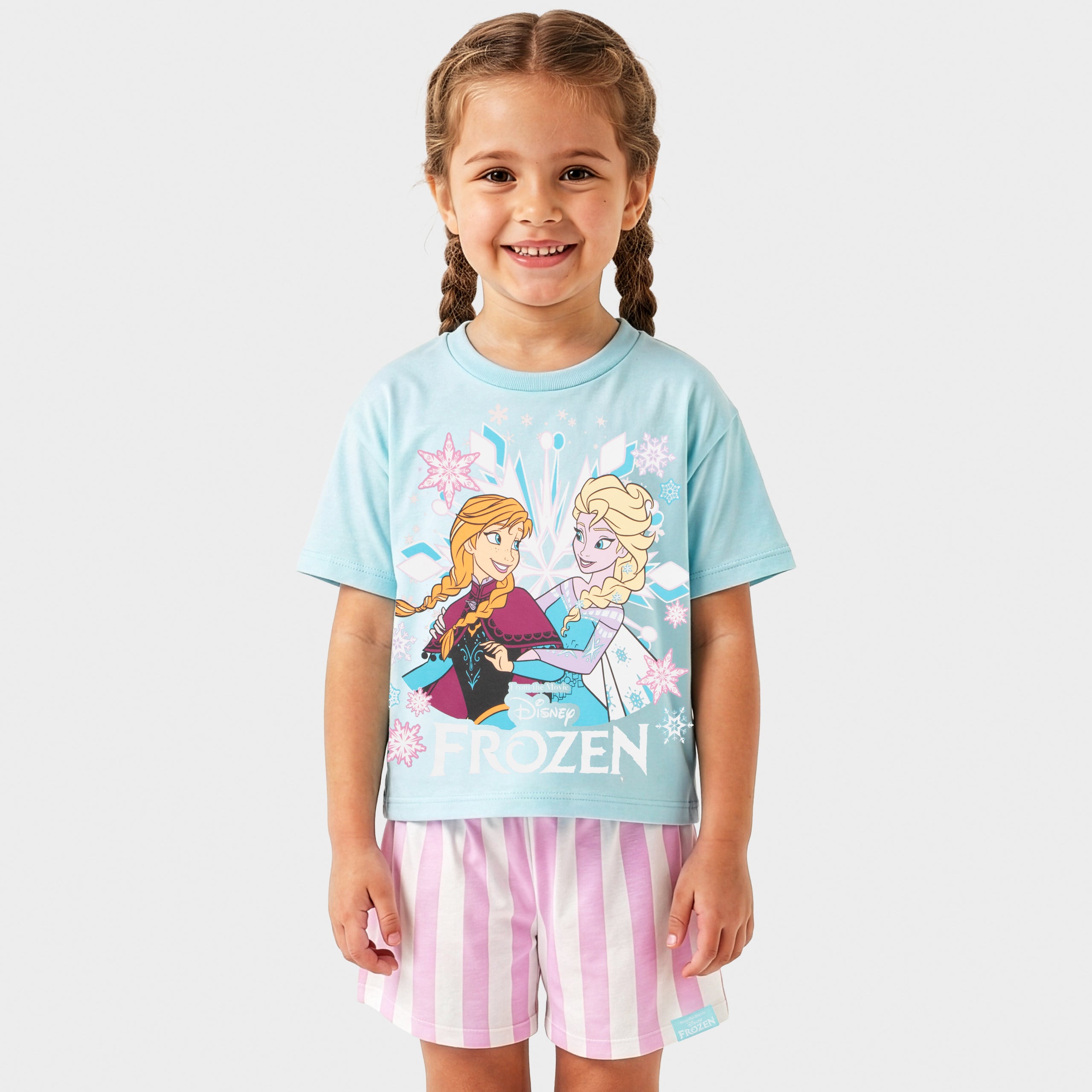 Disney Frozen Striped Short Pyjamas