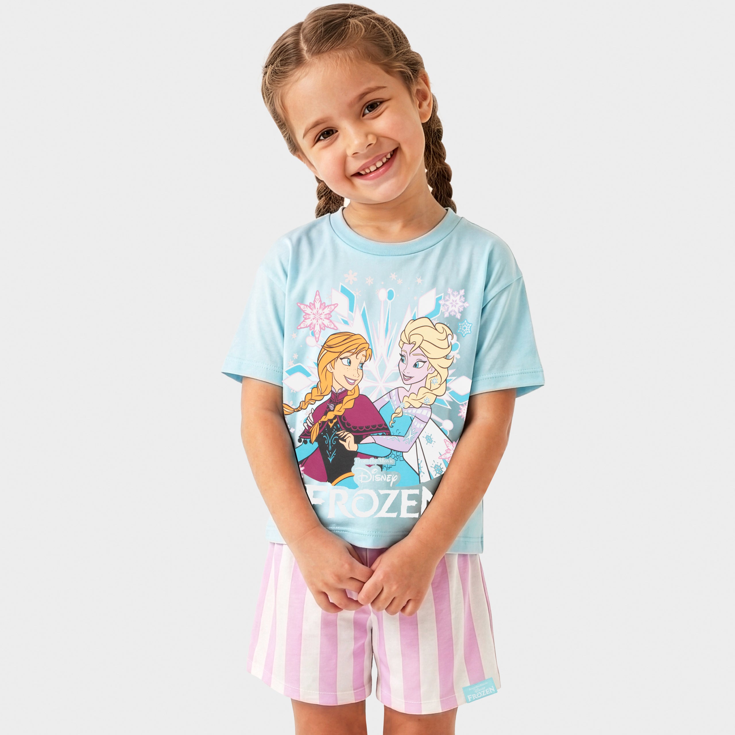 Disney Frozen Striped Short Pyjamas