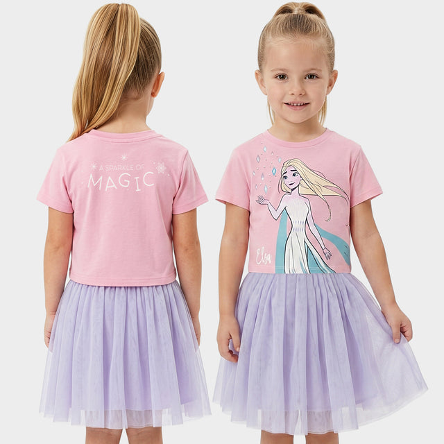 Disney Frozen Elsa T-Shirt And Tulle Skirt Outfit Set