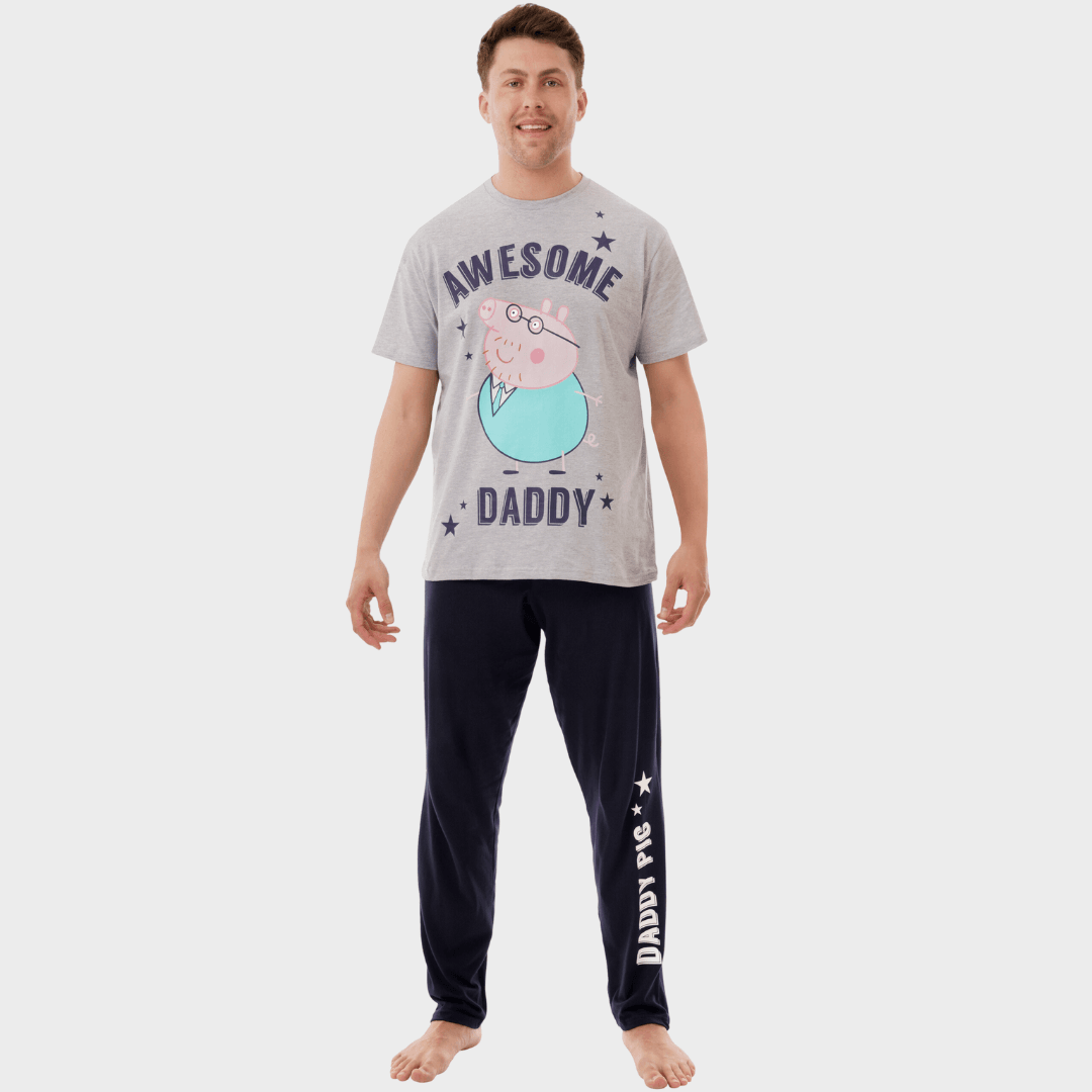 Mens Peppa Pig Pyjama Set Daddy Pig