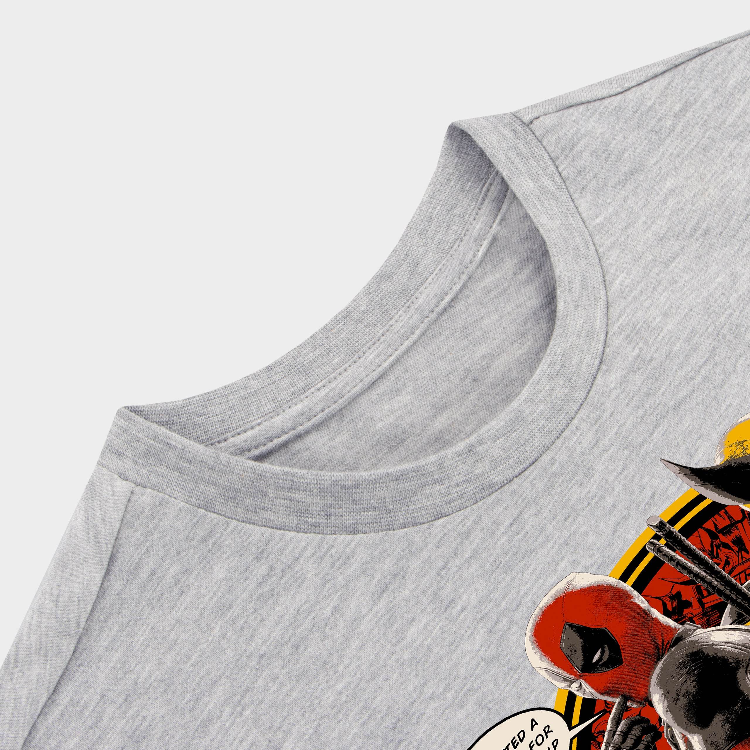 Mens Deadpool 3 Grey T-Shirt - Character.com