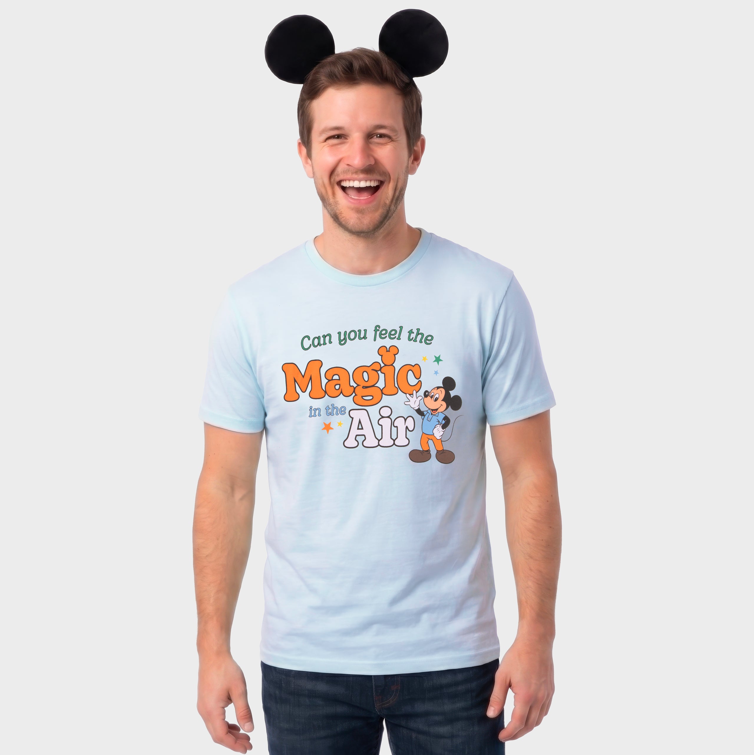Mens Mickey Mouse Magic in the Air T-Shirt